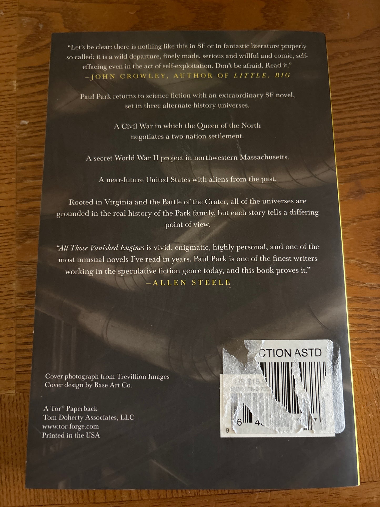 All Those Vanished Engines by Paul Park paperback (rescued)