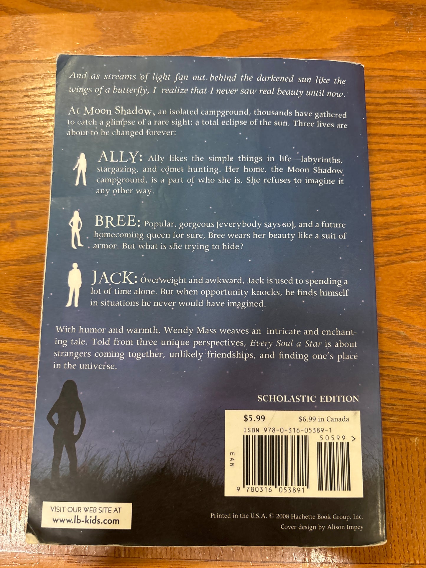 Every Soul a Star by Wendy Mass paperback (tween/middle school) (rescued)