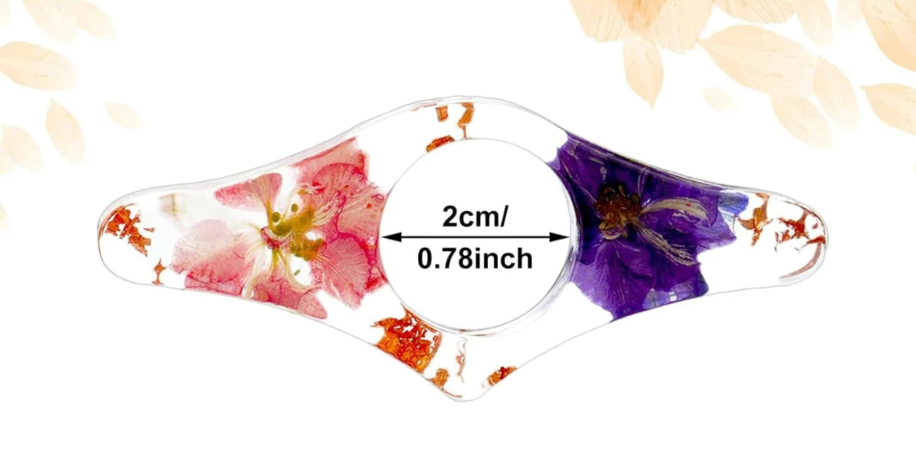 Thumb book page holder resin flower purple