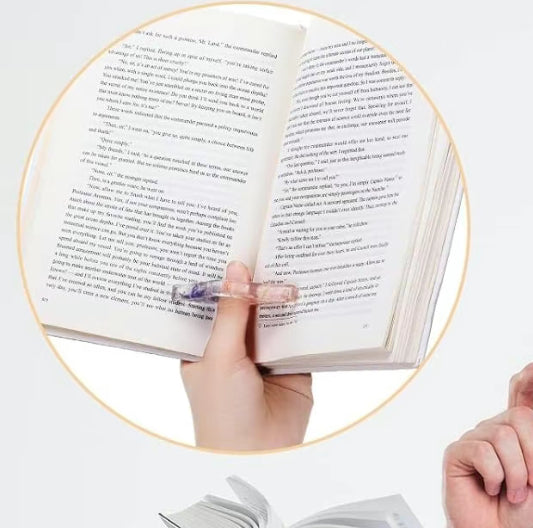 Thumb book page holder resin flower purple
