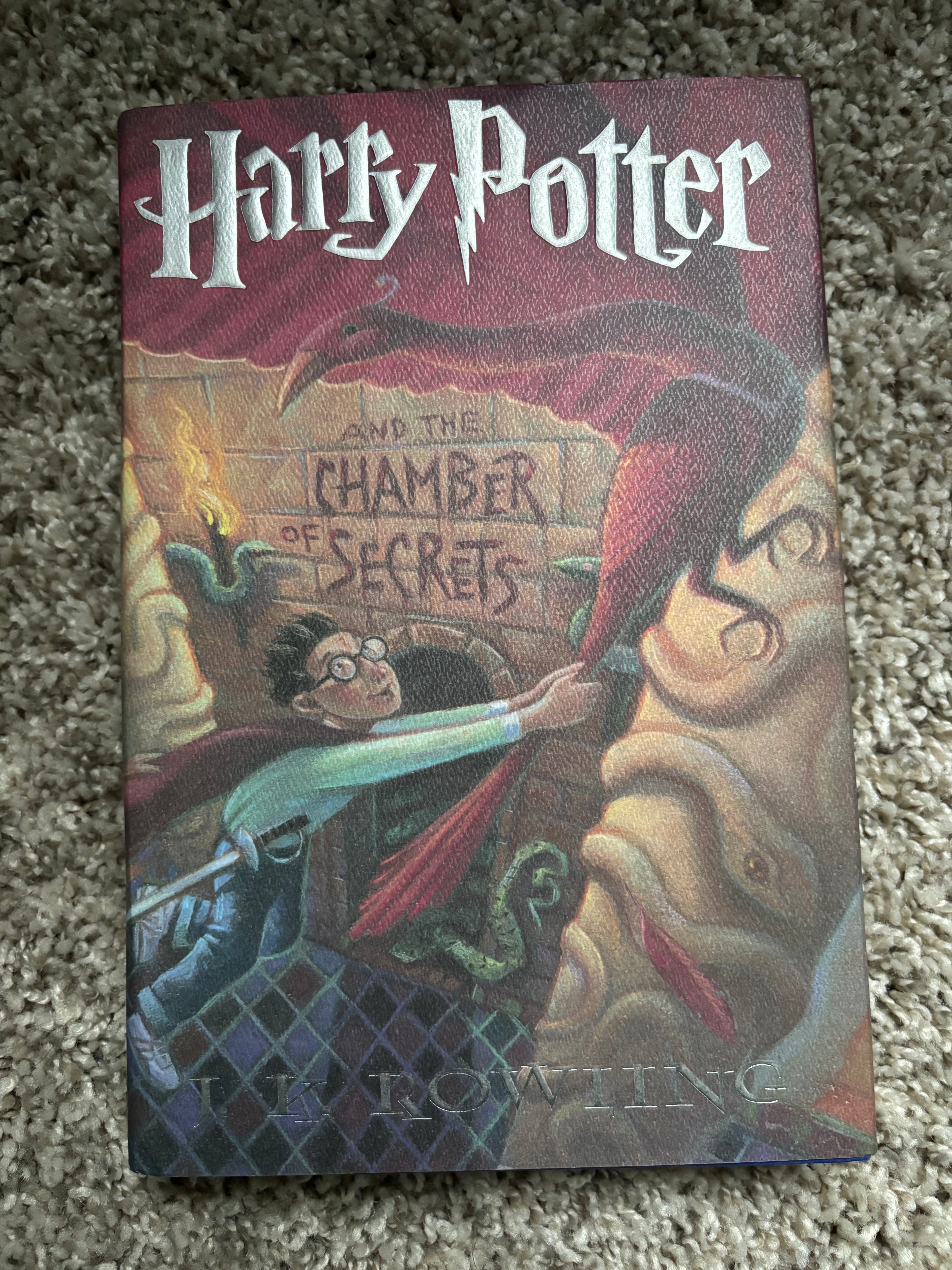 Harry Potter and the Chamber of Secret (Book 2 of Harry Potter series) by J.K. Rowling Tween/YA hardcover (rescued)