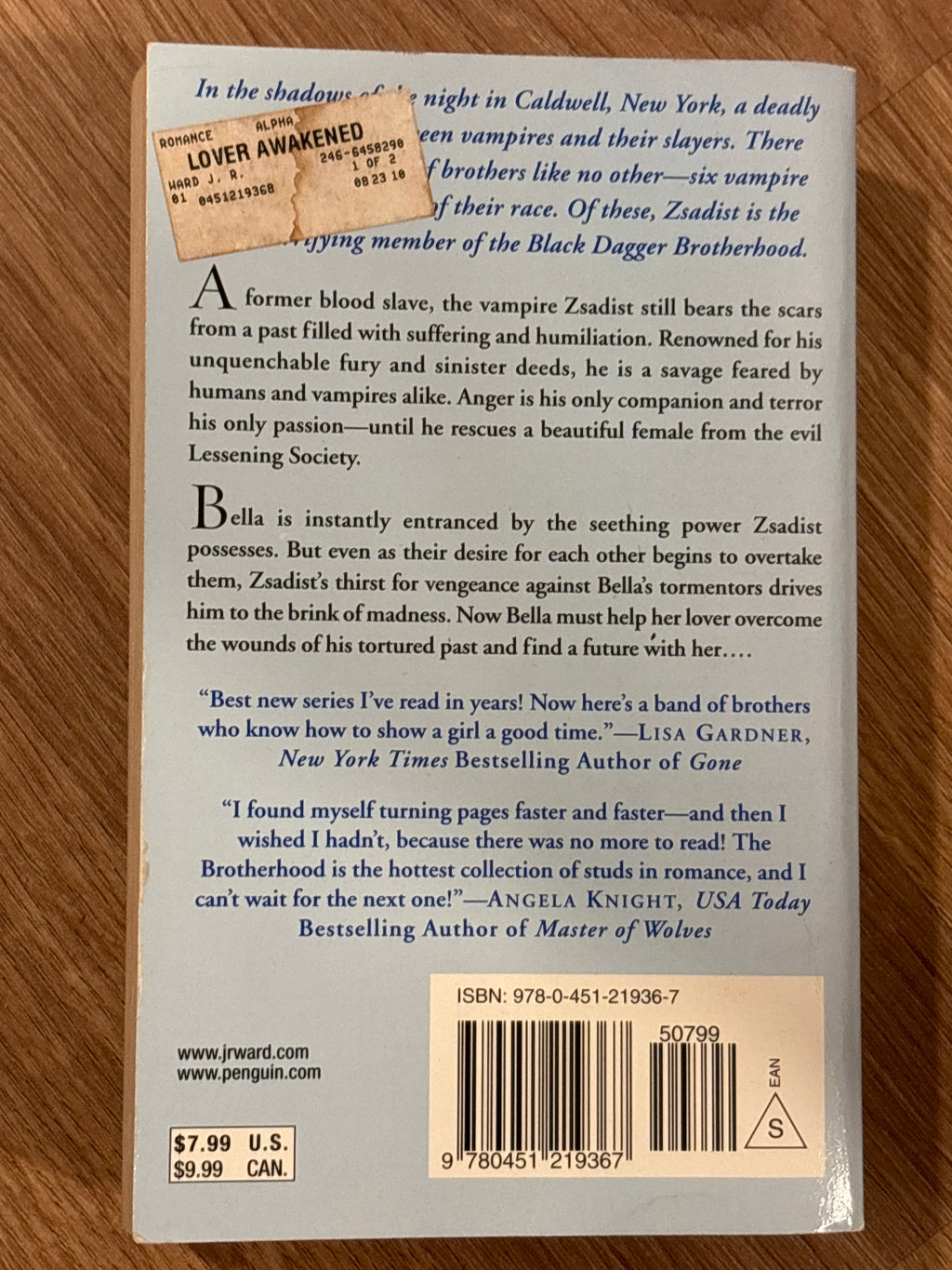 Lover Awakened by J.R. Ward paperback (mass market) (rescued)