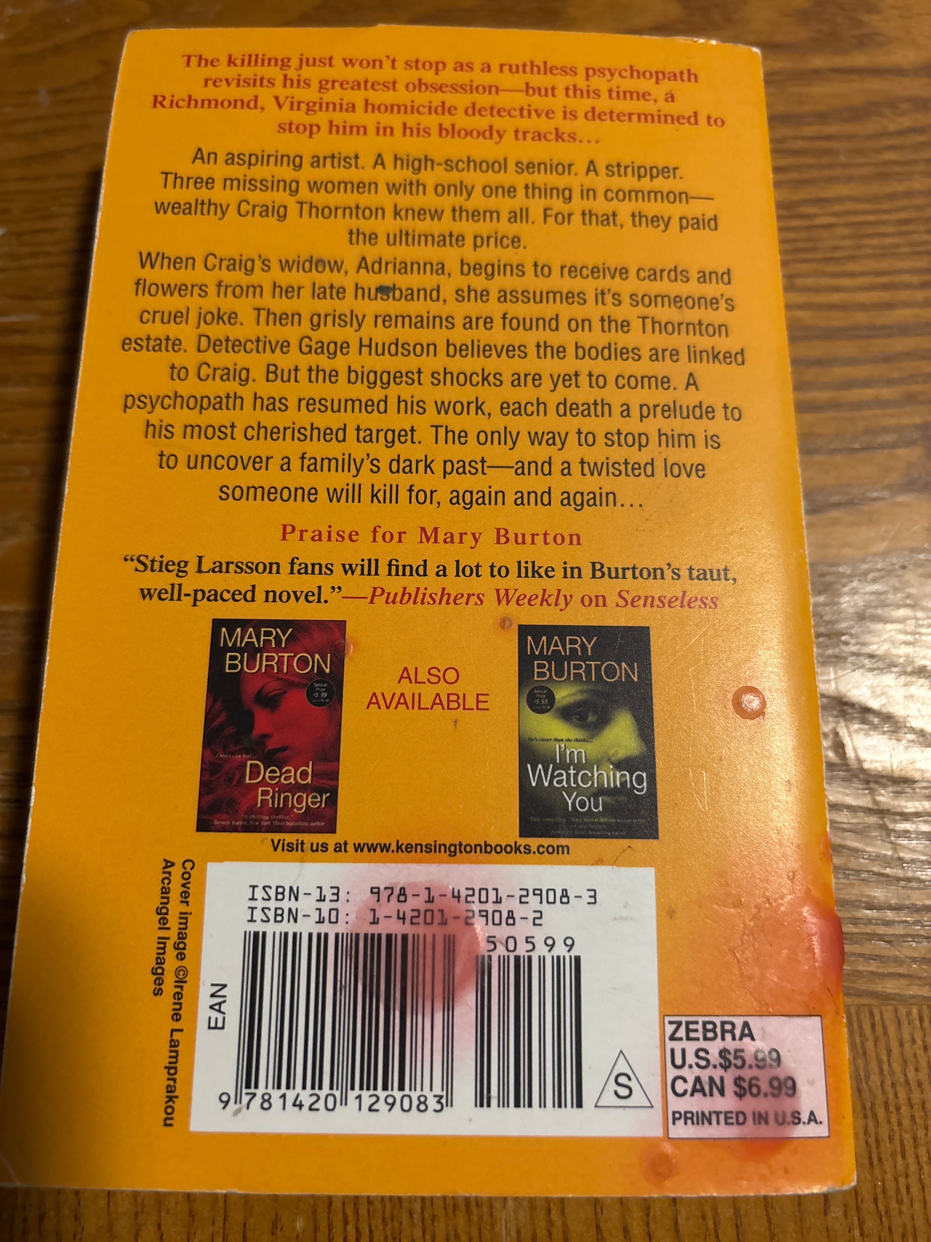 Dying Scream by Mary Burton paperback (mass market) (rescued)