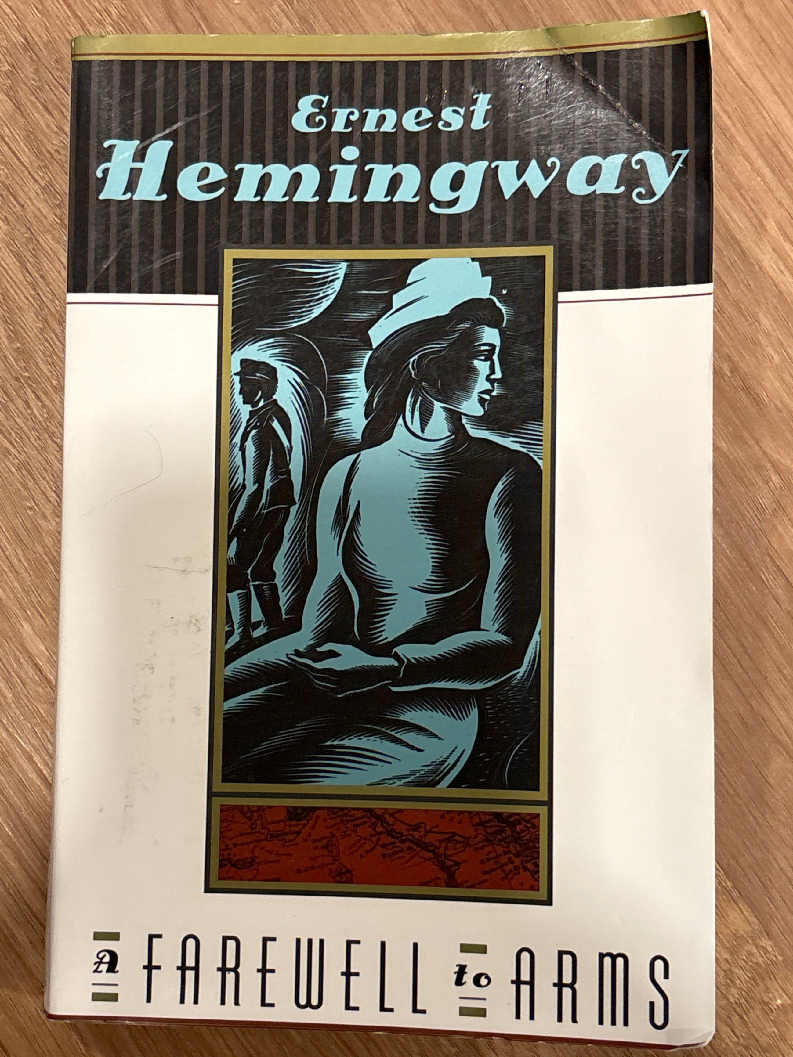 A Farewell to Arms by Ernest Hemingway paperback BANNED BOOKS (rescued)