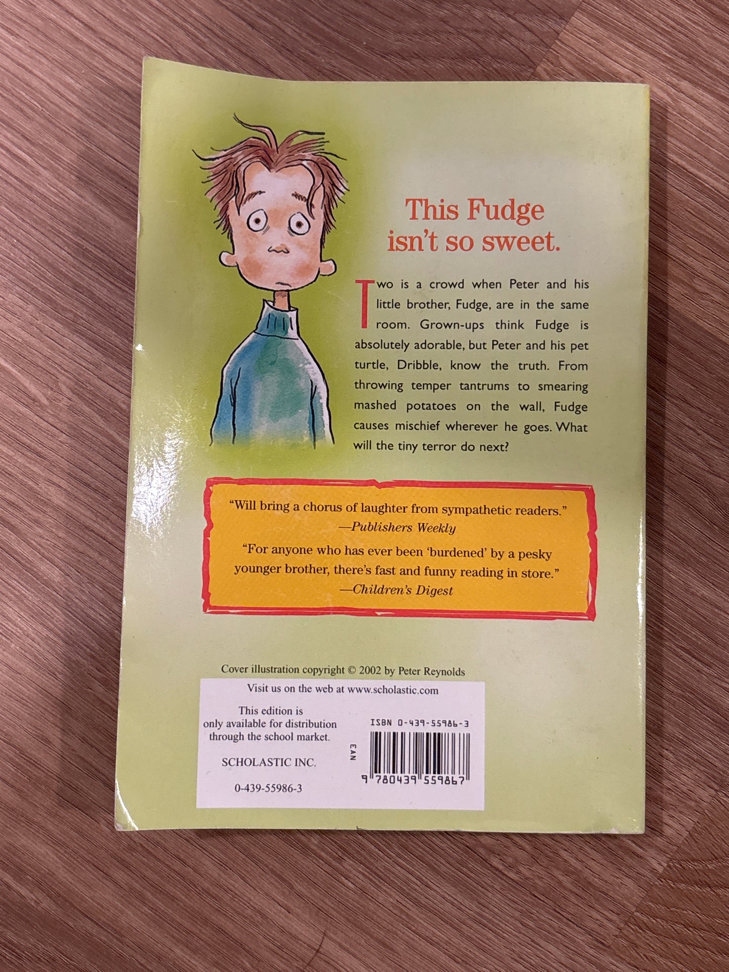 Tales of a Fourth Grade Nothing by Judy Blume rescued/paperback (tween/middle school)