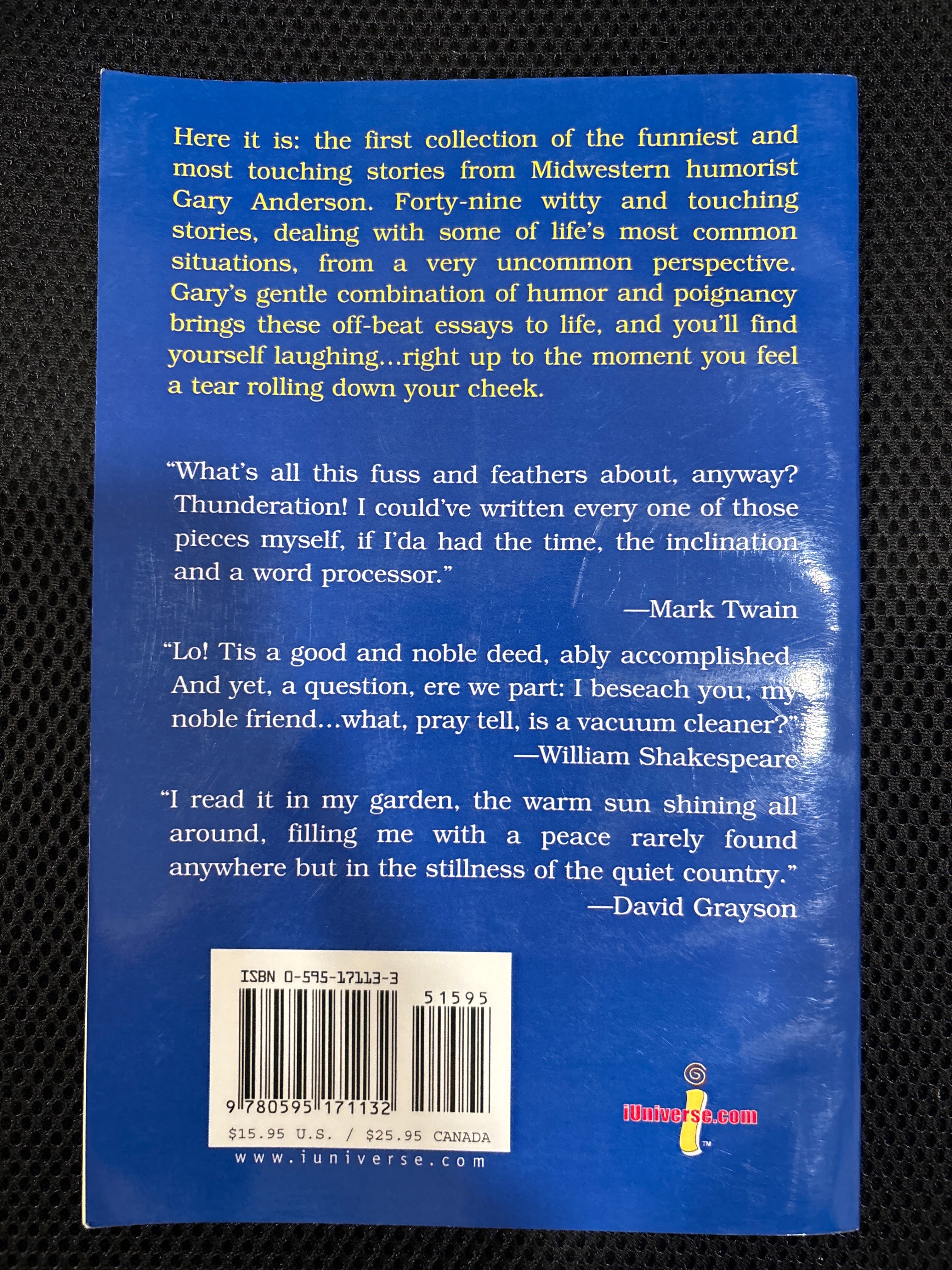 Spiders Night on the Boom and other Fiascos by Gary E Anderson rescued/paperback