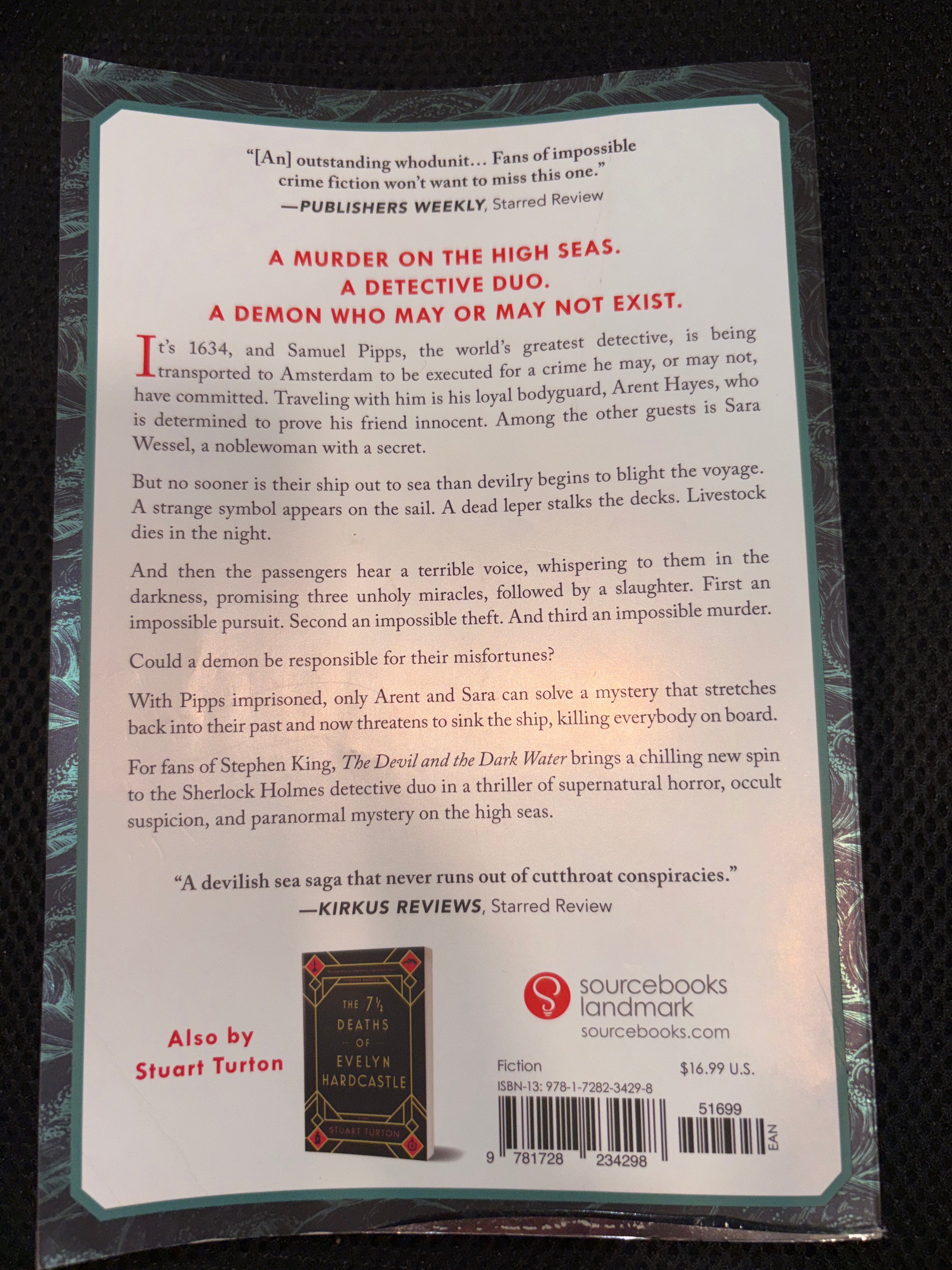 The Devil and the Dark Water by Stuart Turton paperback (like new)