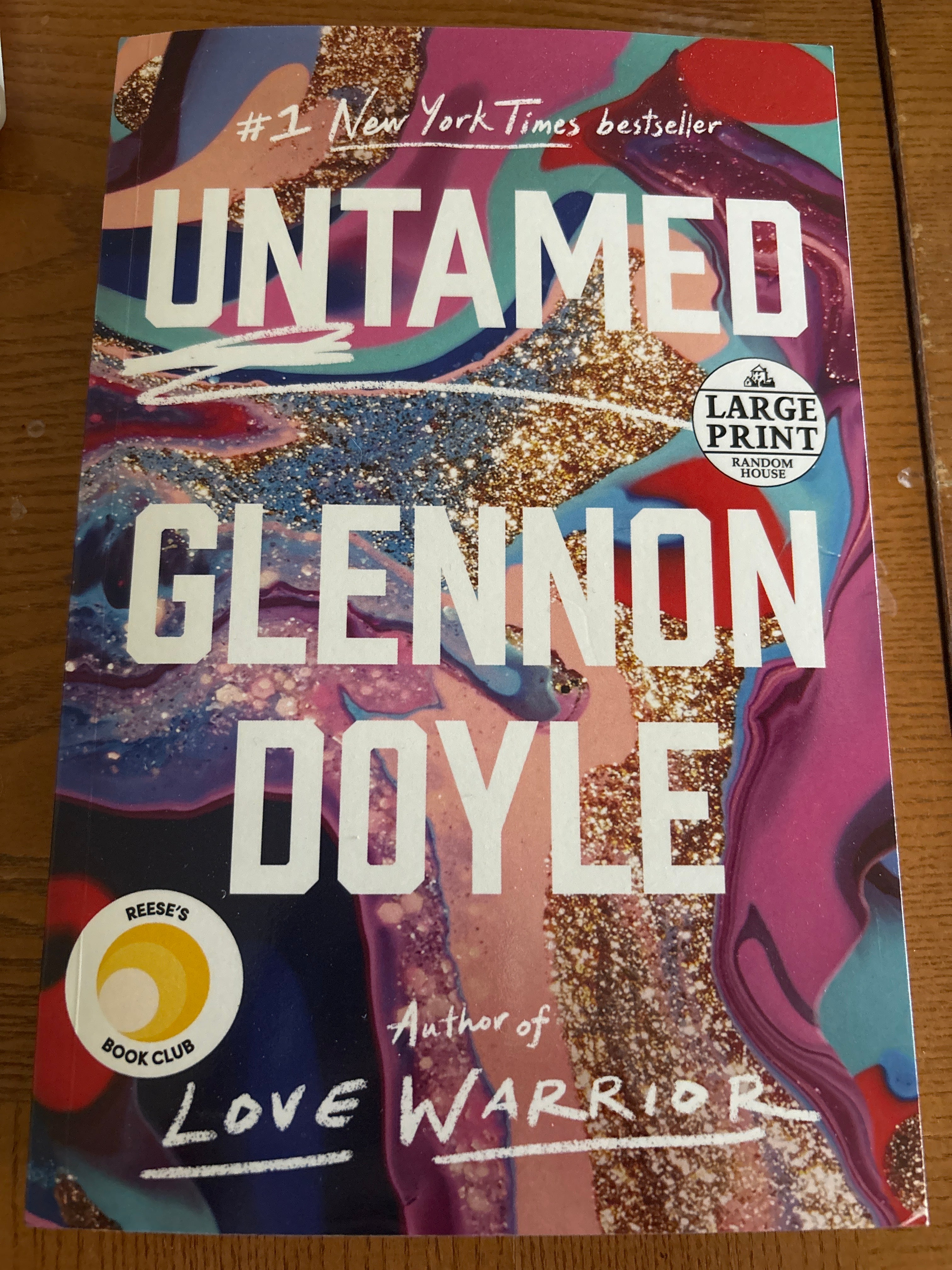 Untamed by Glennon Doyle paperback FIRST EDITION LARGE PRINT (like new)