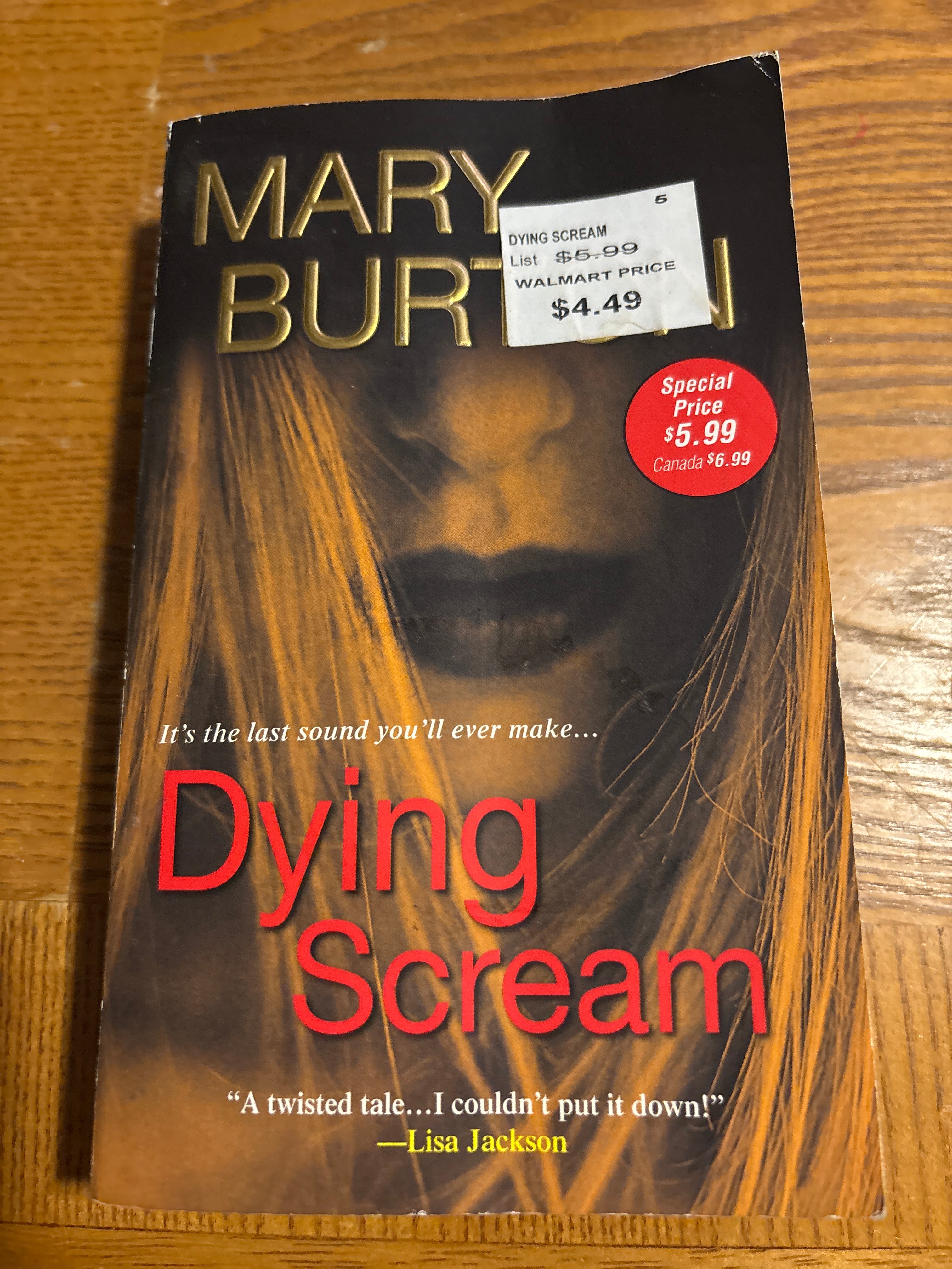 Dying Scream by Mary Burton paperback (mass market) (rescued)