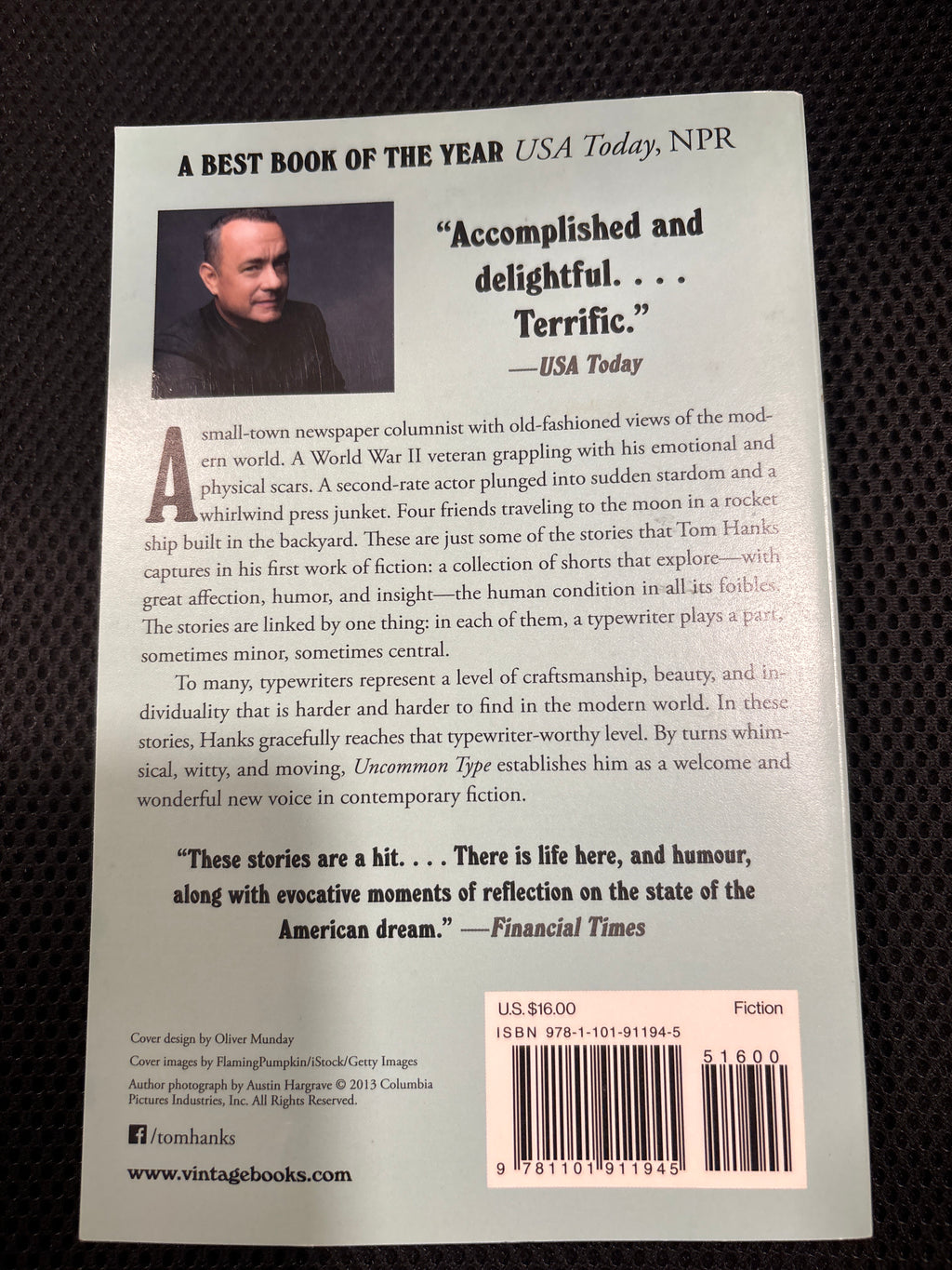 Uncommon Type by Tom Hanks paperback (like new)