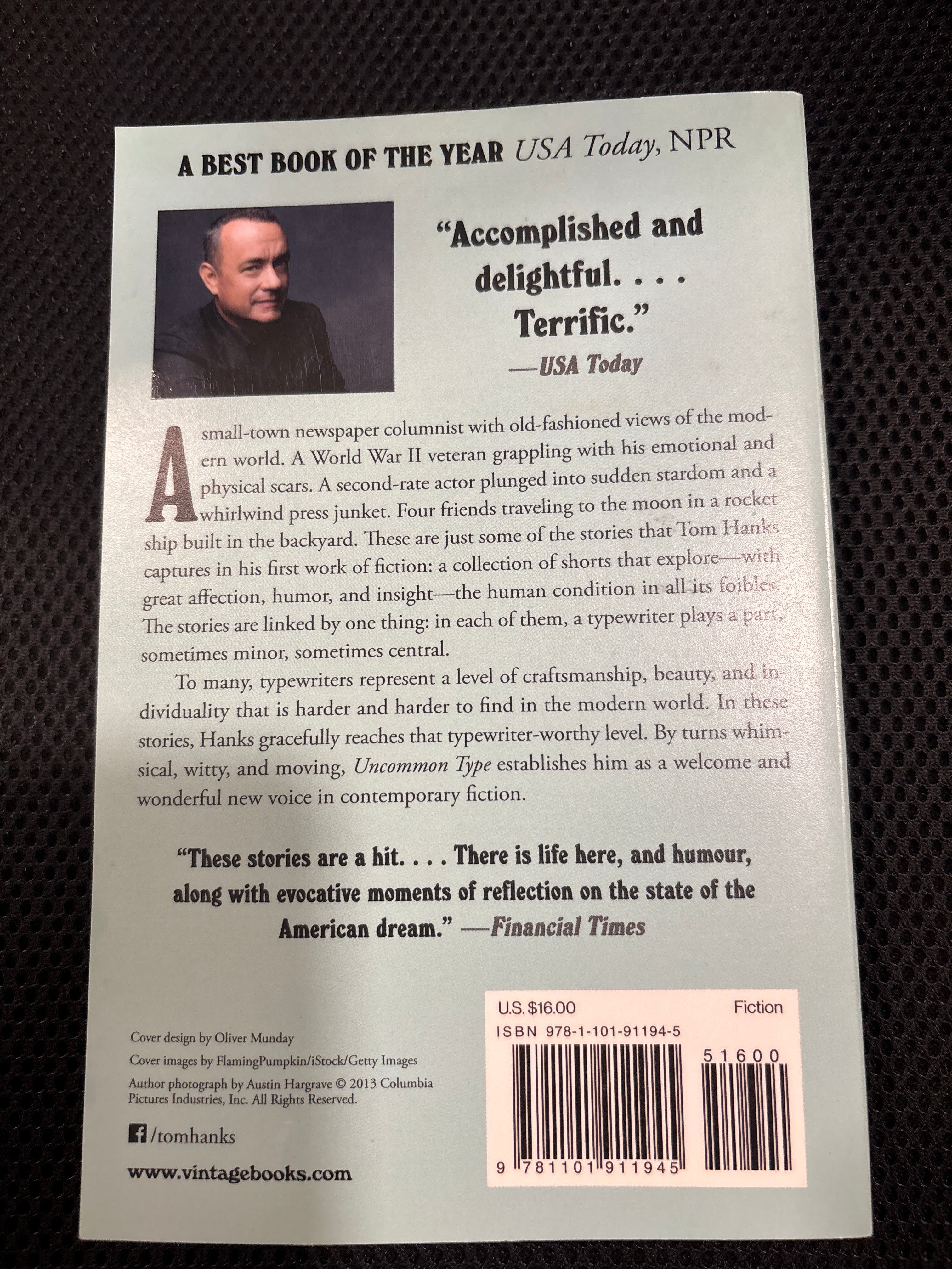 Uncommon Type by Tom Hanks paperback (like new)