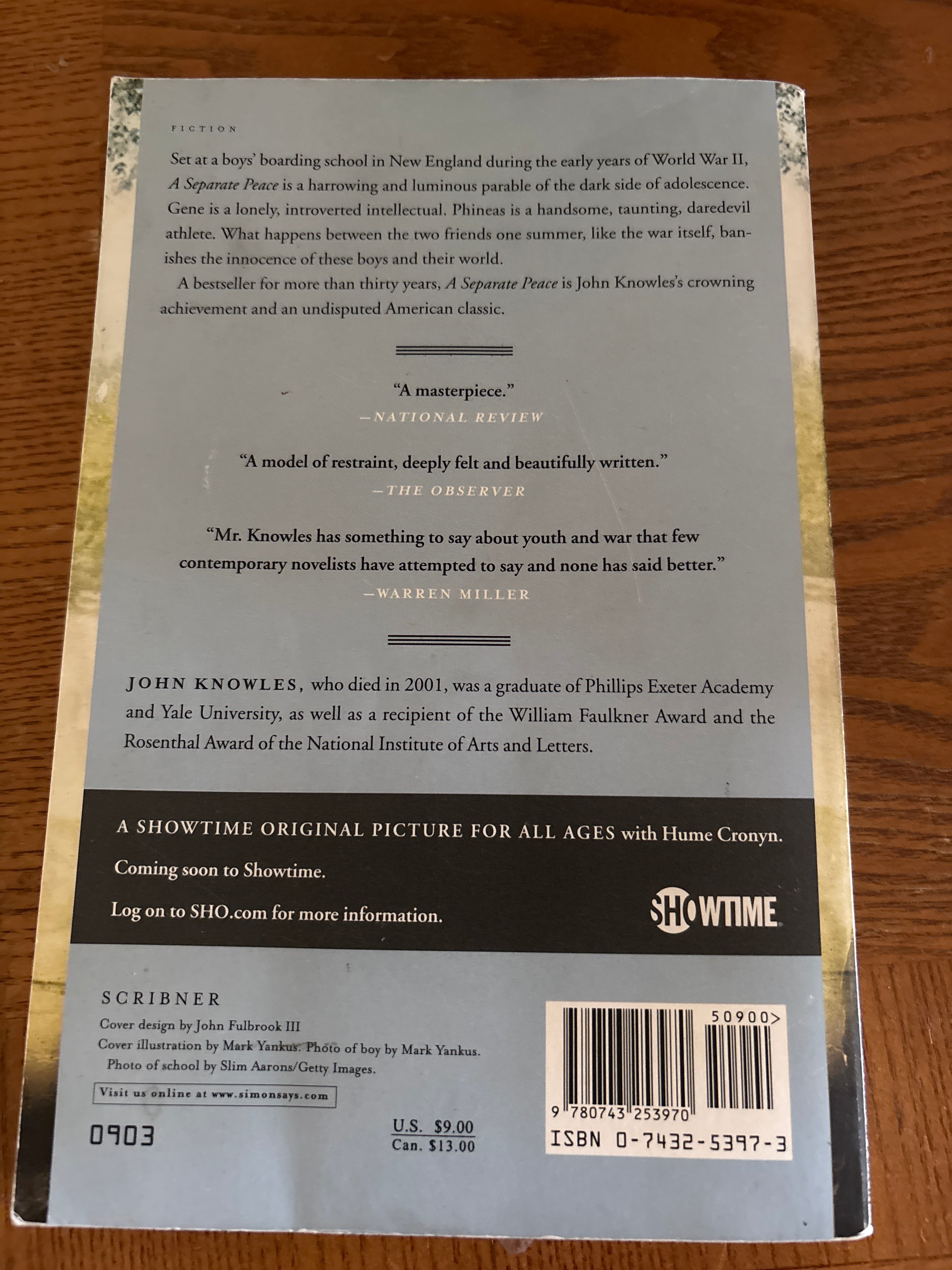 A Separate Peace by John Knowles YA paperback (rescued)