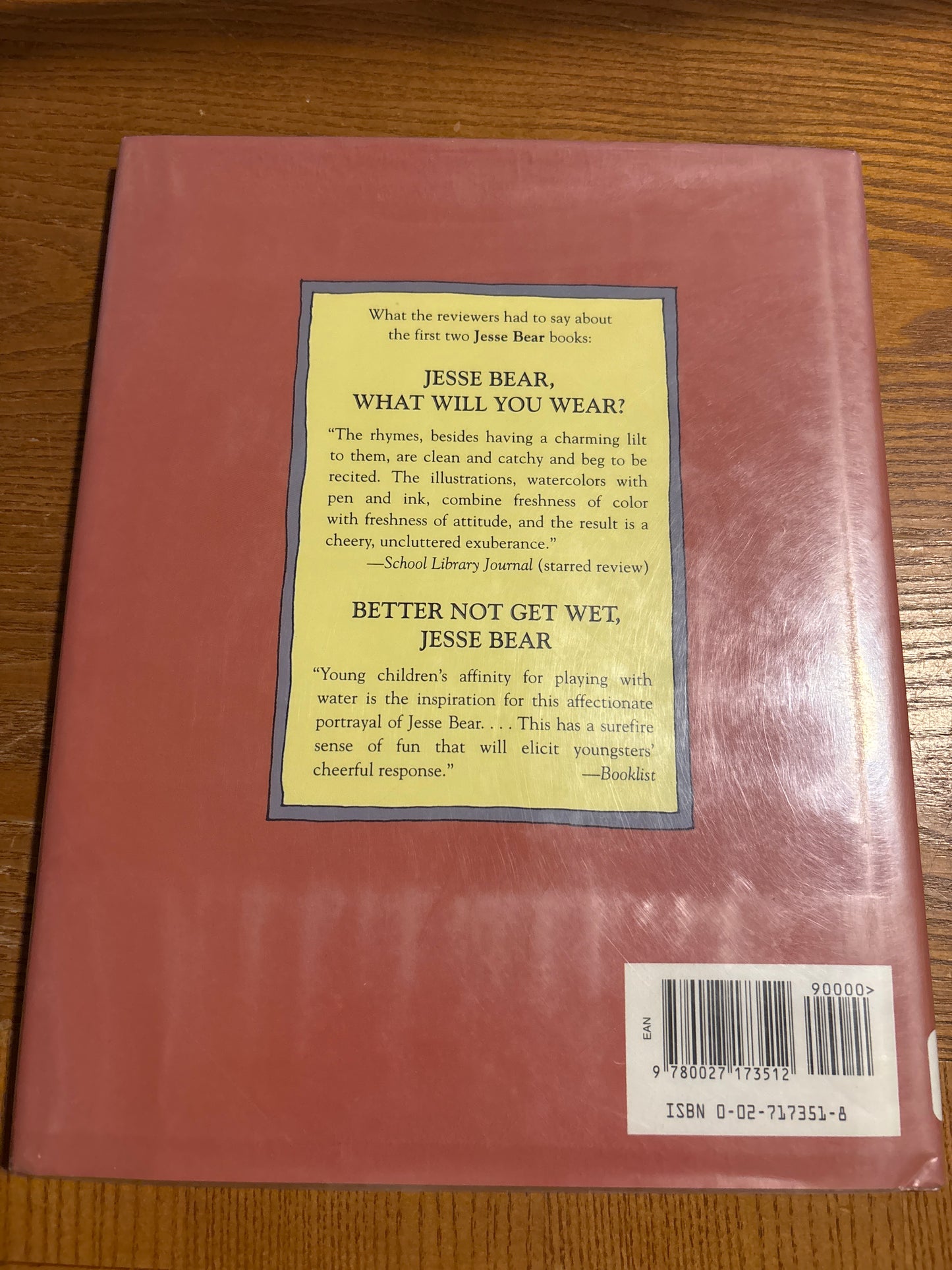 It’s About Time, Jesse Bear and Other Rhymes by Nancy White Carlstrom rescued/hardcover