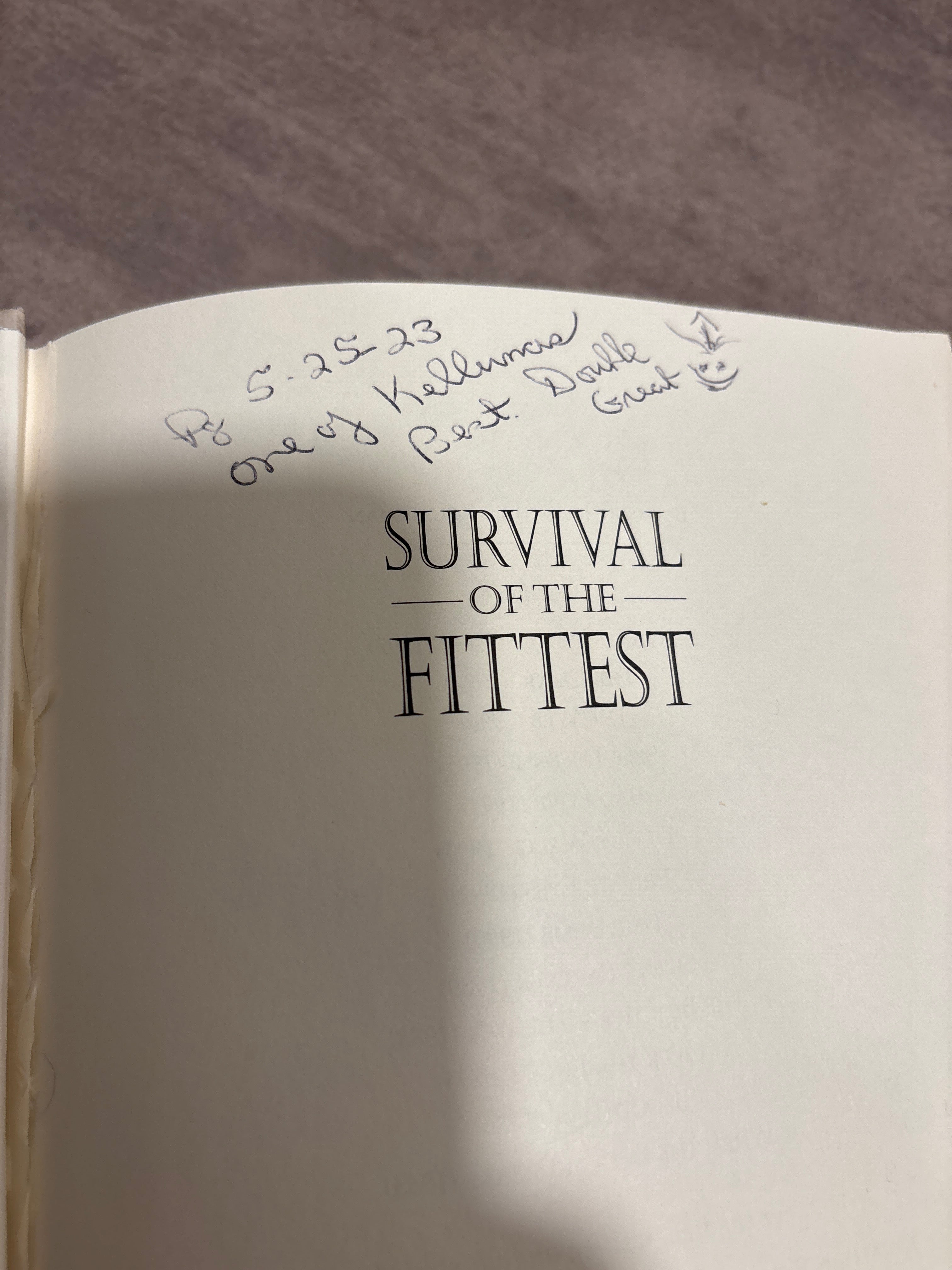 Survival of the Fittest by Jonathan Kellerman hardcover (like new)