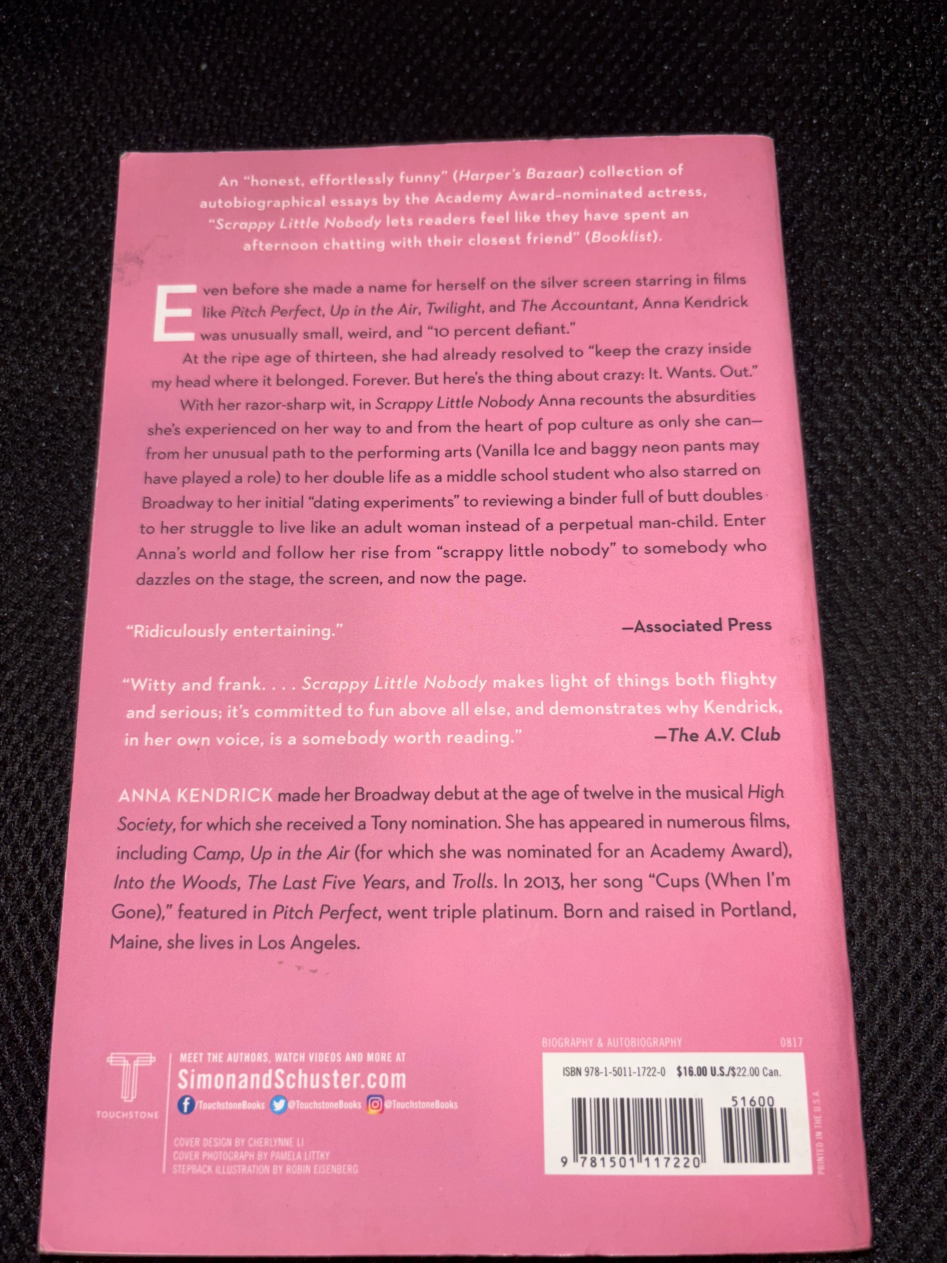 Scrappy Little Nobody by Anna Kendrick paperback (like new)