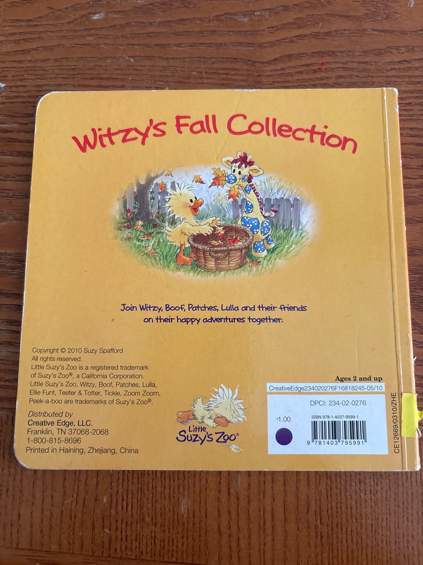 Little Suzy’s Zoo Witzy’s Fall Collection by Suzy Spafford rescued/paperback