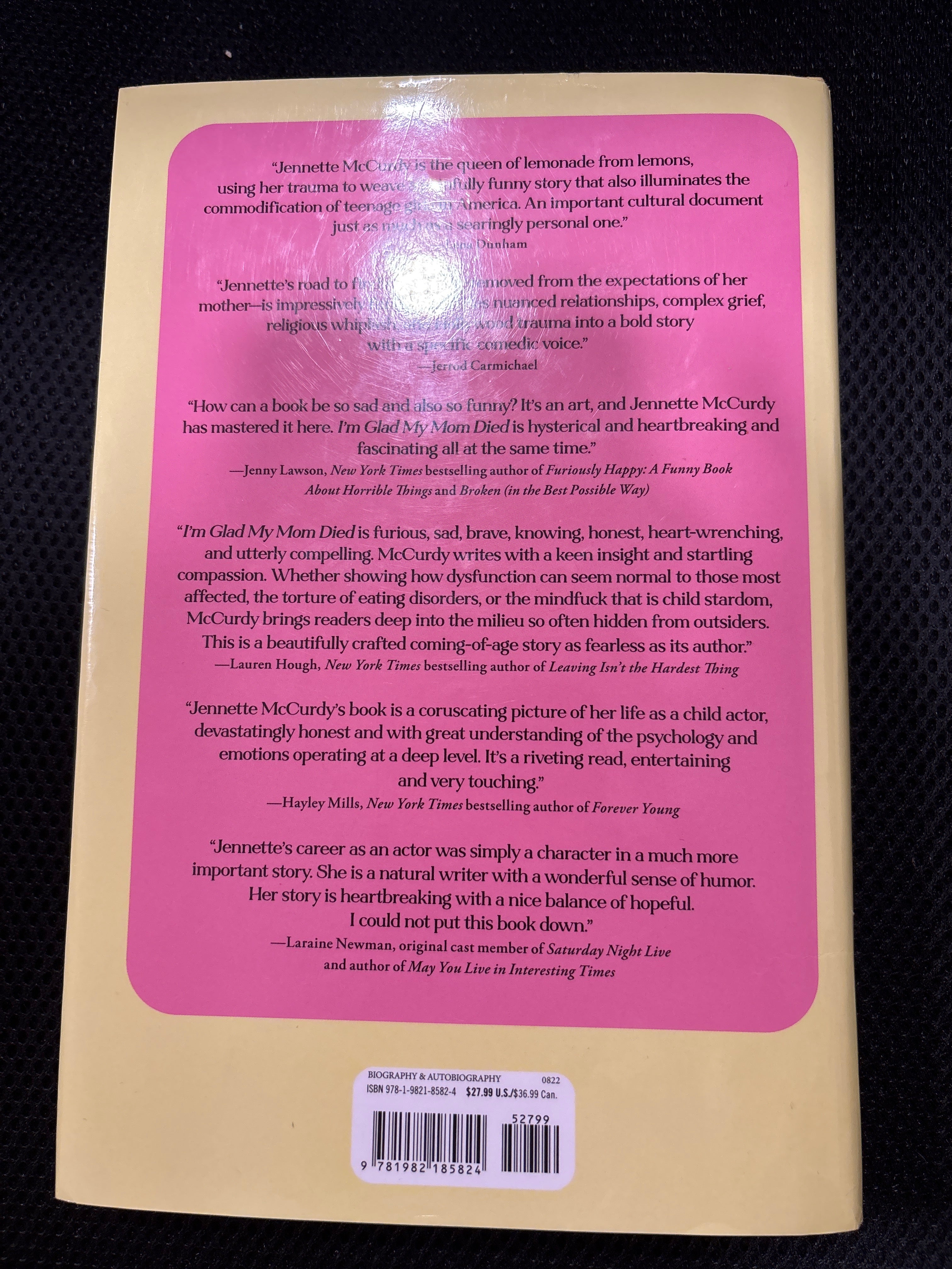 I’m Glad My Mom Died by Jennette McCurdy FIRST EDITION rescued/hardcover