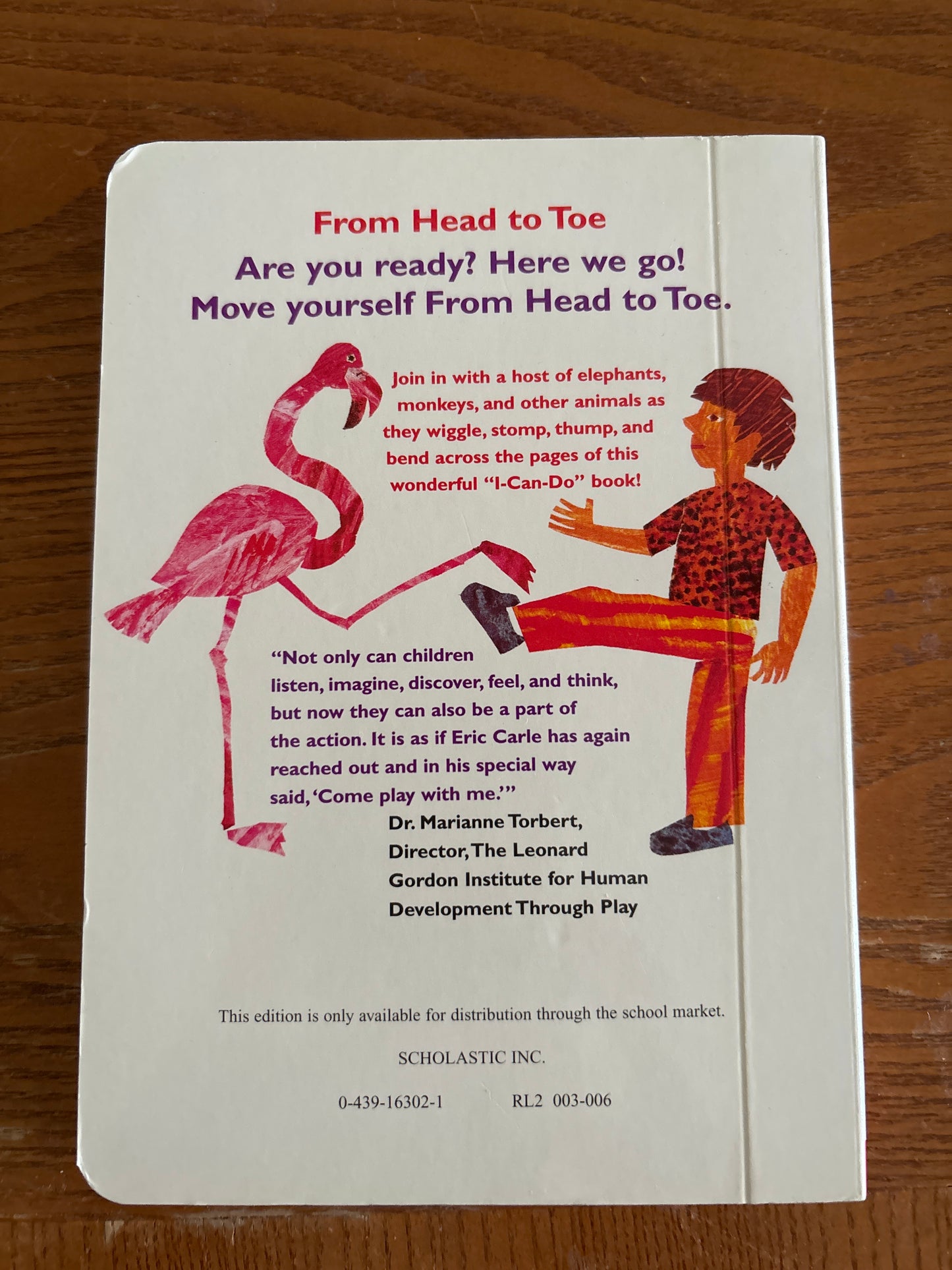 From Head to Toe by Eric Carle rescued/board book