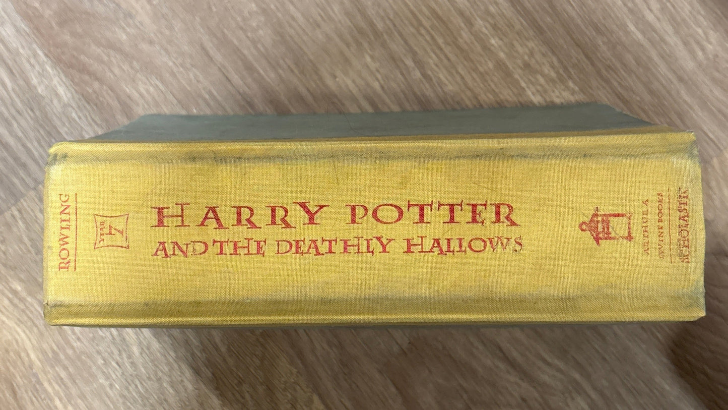 Harry Potter and the Deathly Hallows by J.K. Rowling FIRST EDITION rescued/hardcover