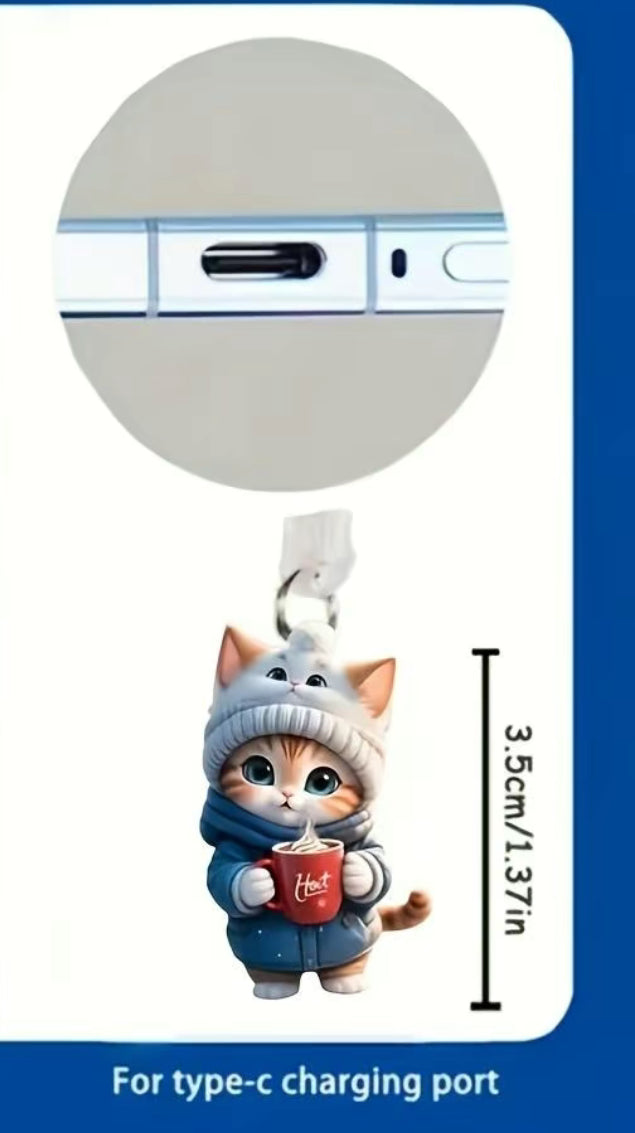 Charms for Kindle (type c) Sloth and Kitten with Coffee and Dog waving