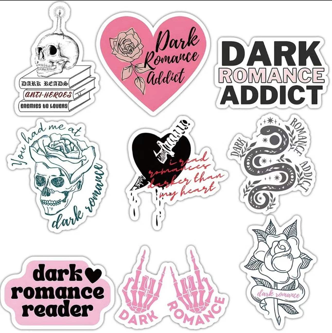 Stickers - Dark Romance, Smutty, Spicy Assorted 1-3”