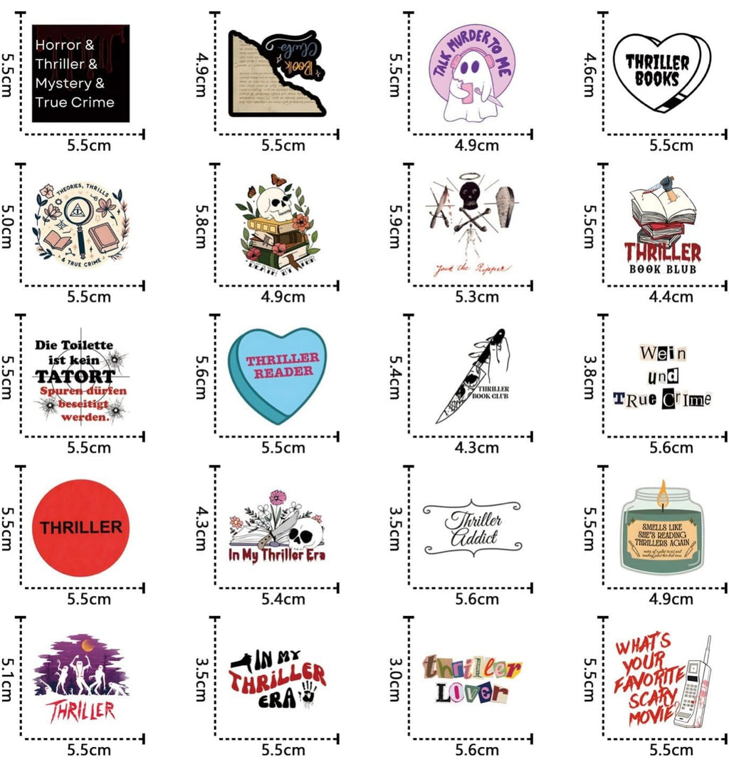 Stickers - Thriller Murder Assorted 1-2”