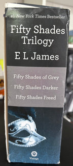 Fifty Shades Trilogy (Fifty Shades of Grey, Fifty Shades Darker, Fifty Shades Freed) by E.L. James paperback (rescued)