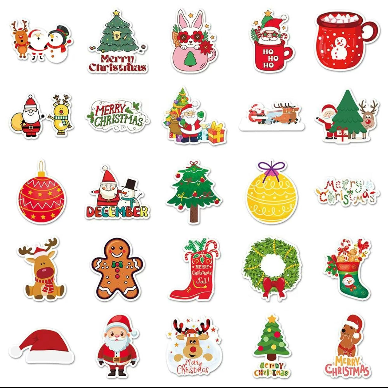 Stickers - Christmas Assorted 1-3” some holographic