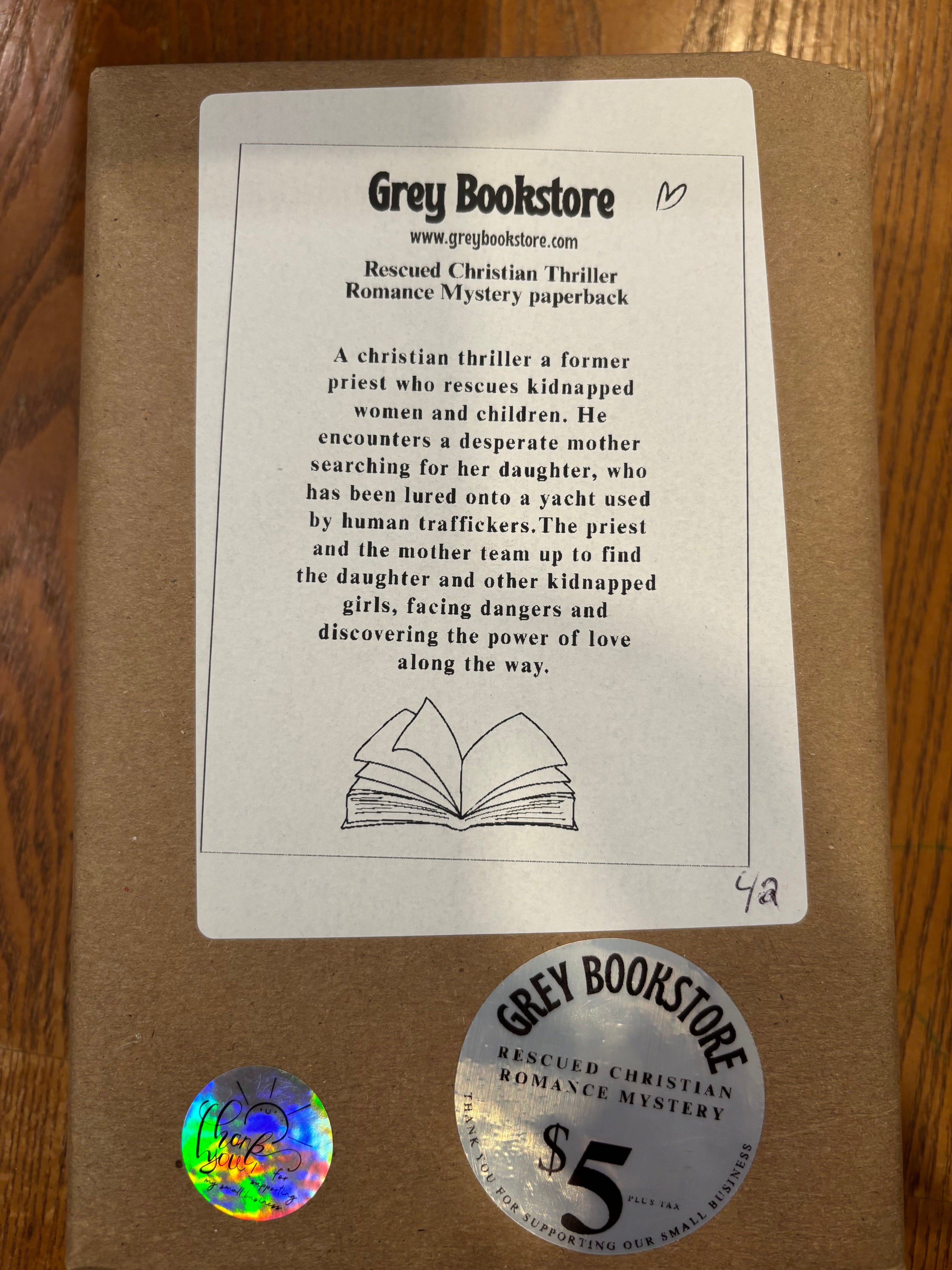 Blind Date with a Book #42 Rescued Christian Thriller Romance Mystery paperback