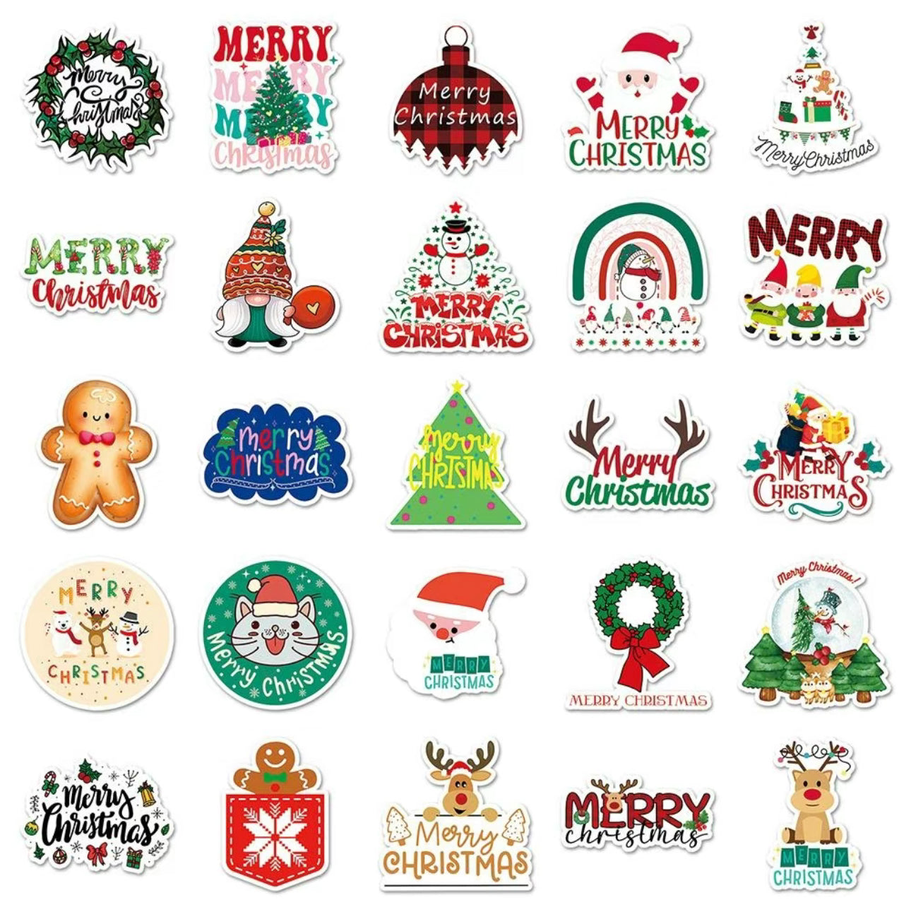 Stickers - Christmas Assorted 1-3” some holographic