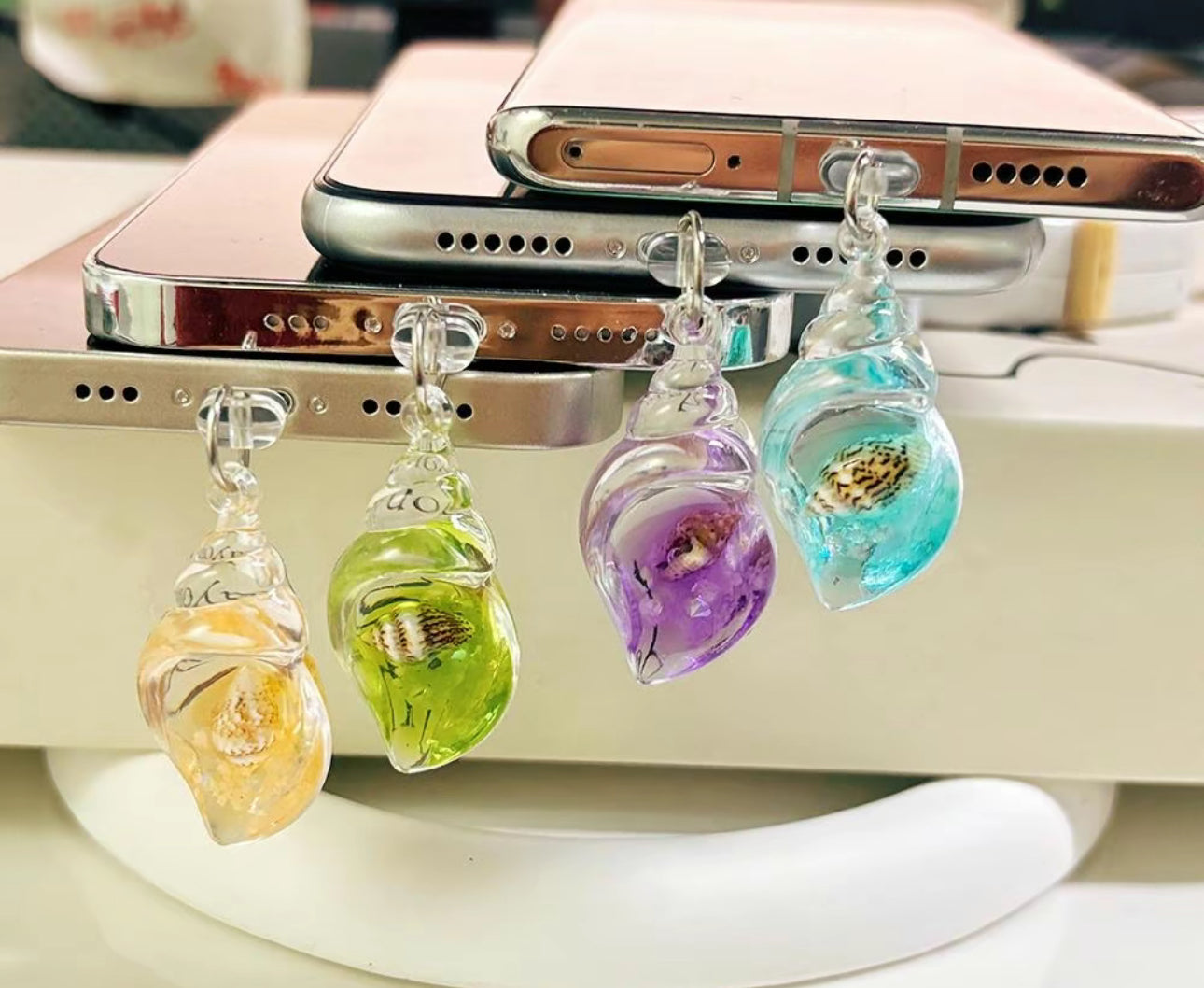 Charms for Kindle plug (type-c) Sea Shells luminous