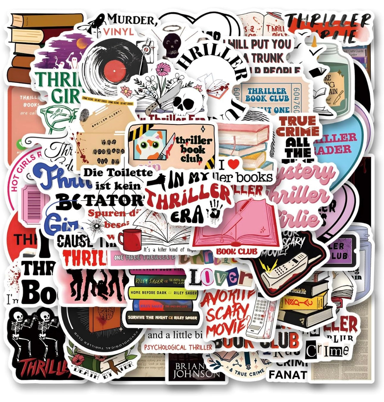 Stickers - Thriller Murder Assorted 1-2”