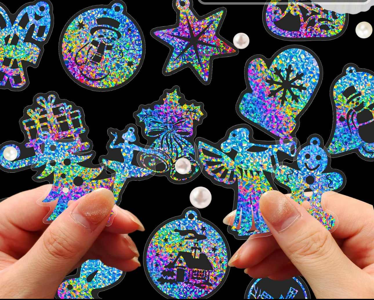 Stickers - Christmas Assorted 1-3” some holographic