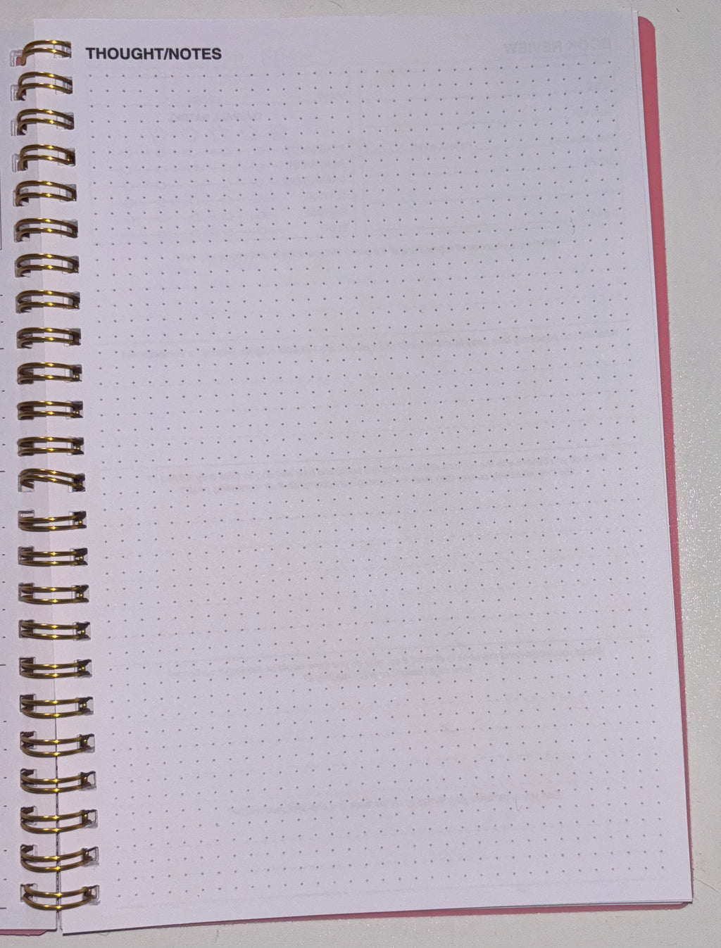 The Reading Journal pink and gold