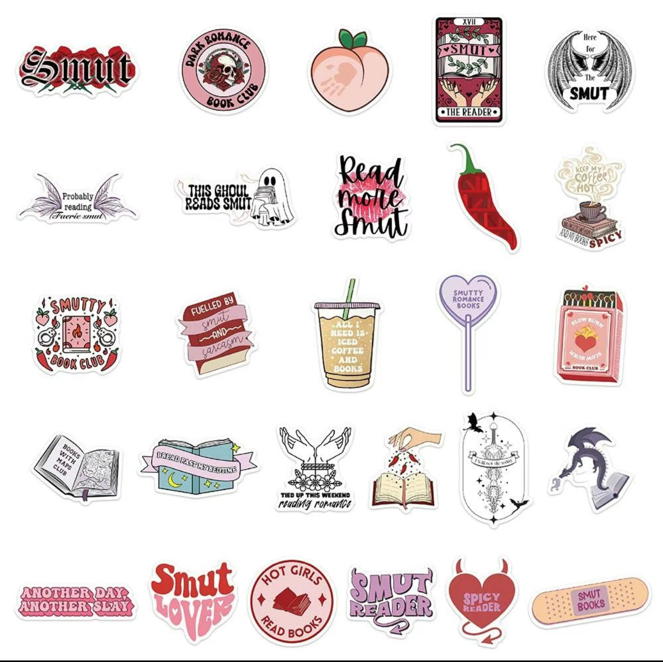 Stickers - Dark Romance, Smutty, Spicy Assorted 1-3”