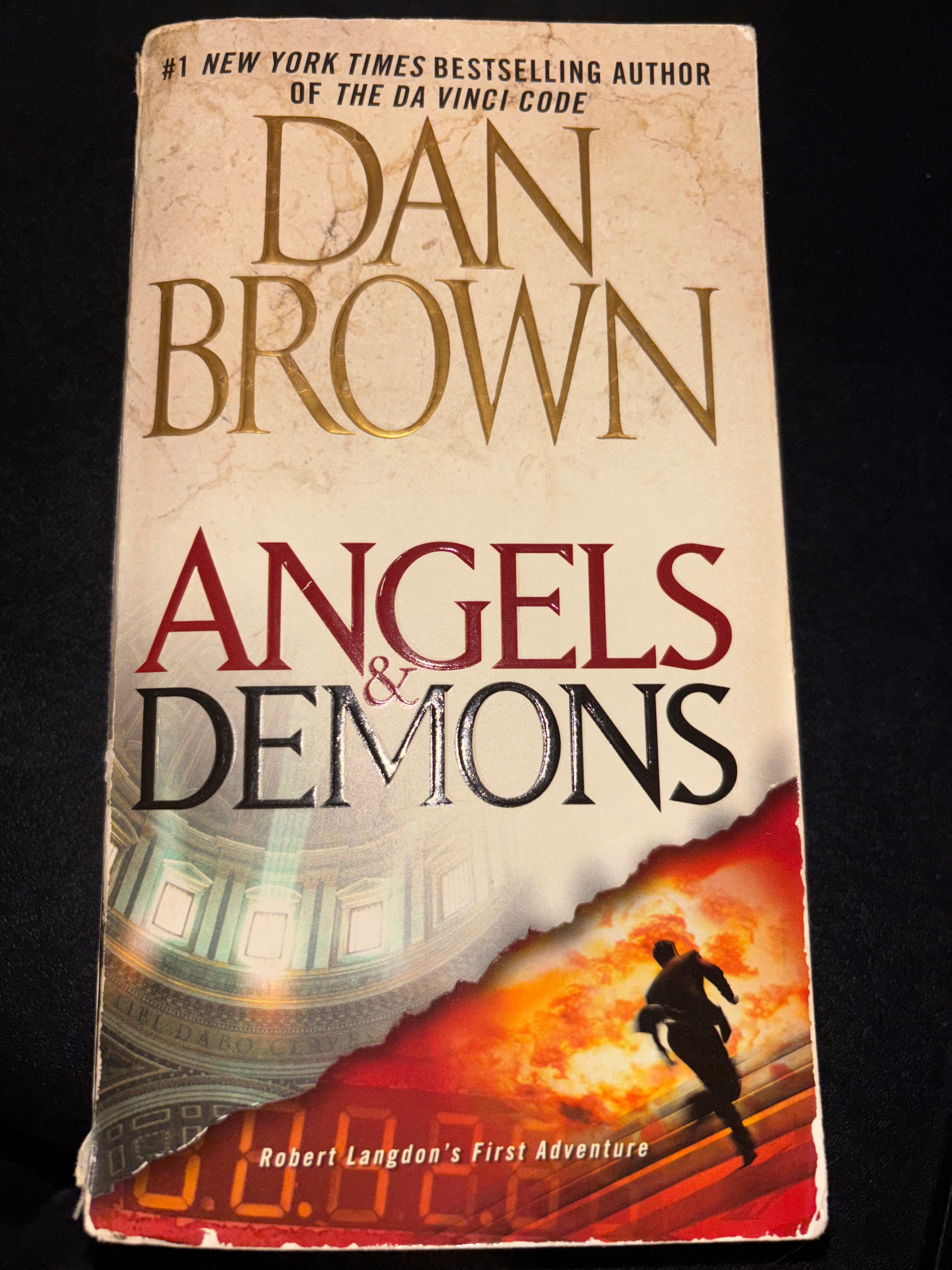 Angels and Demons (book 1 of the Robert Langdon series) by Dan Brown First Edition mass market (rescued)