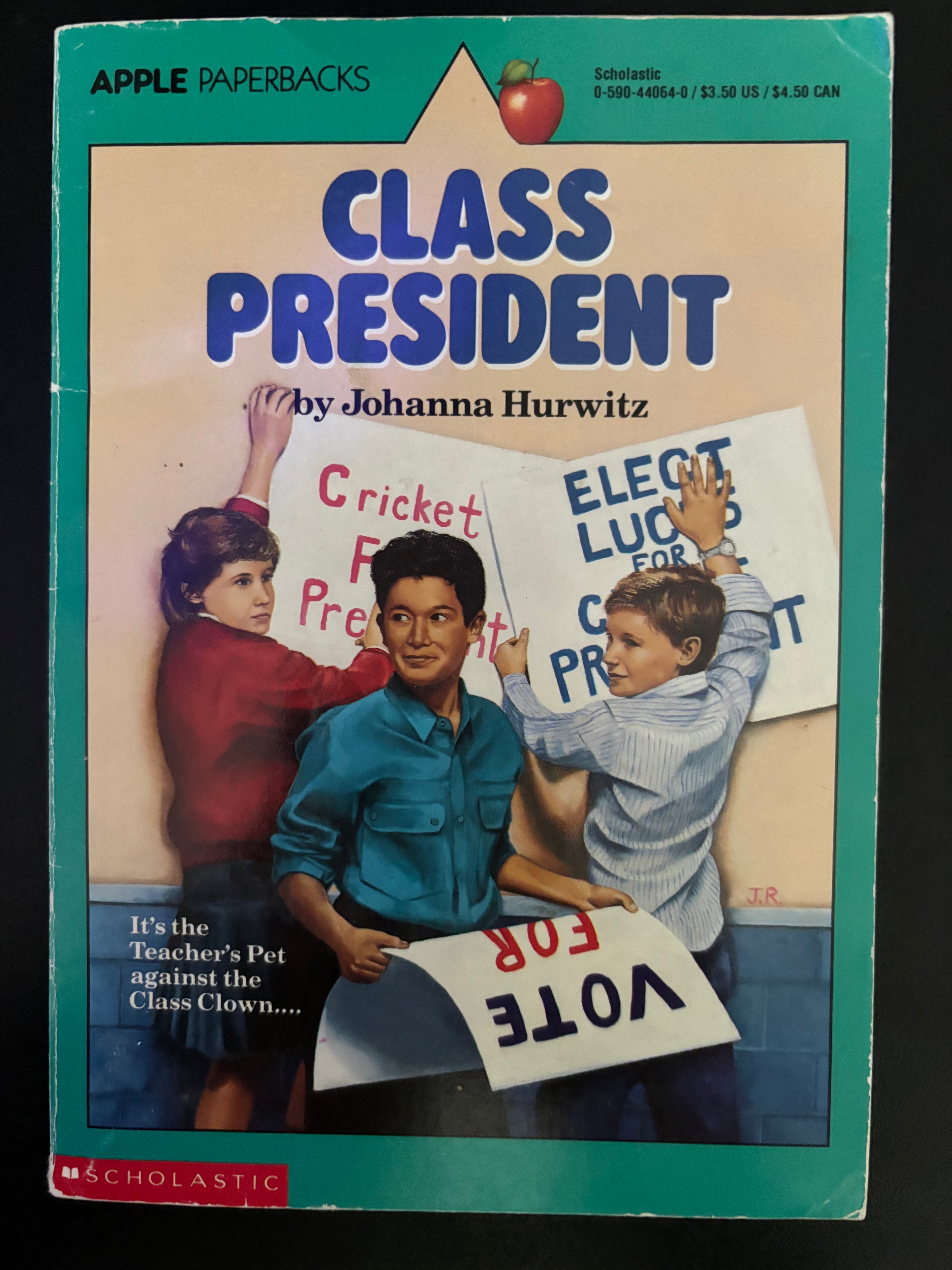 Class President (Book 3 of the Class Clown) by Johanna Hurwitz Tween/Middle School paperback (rescued)