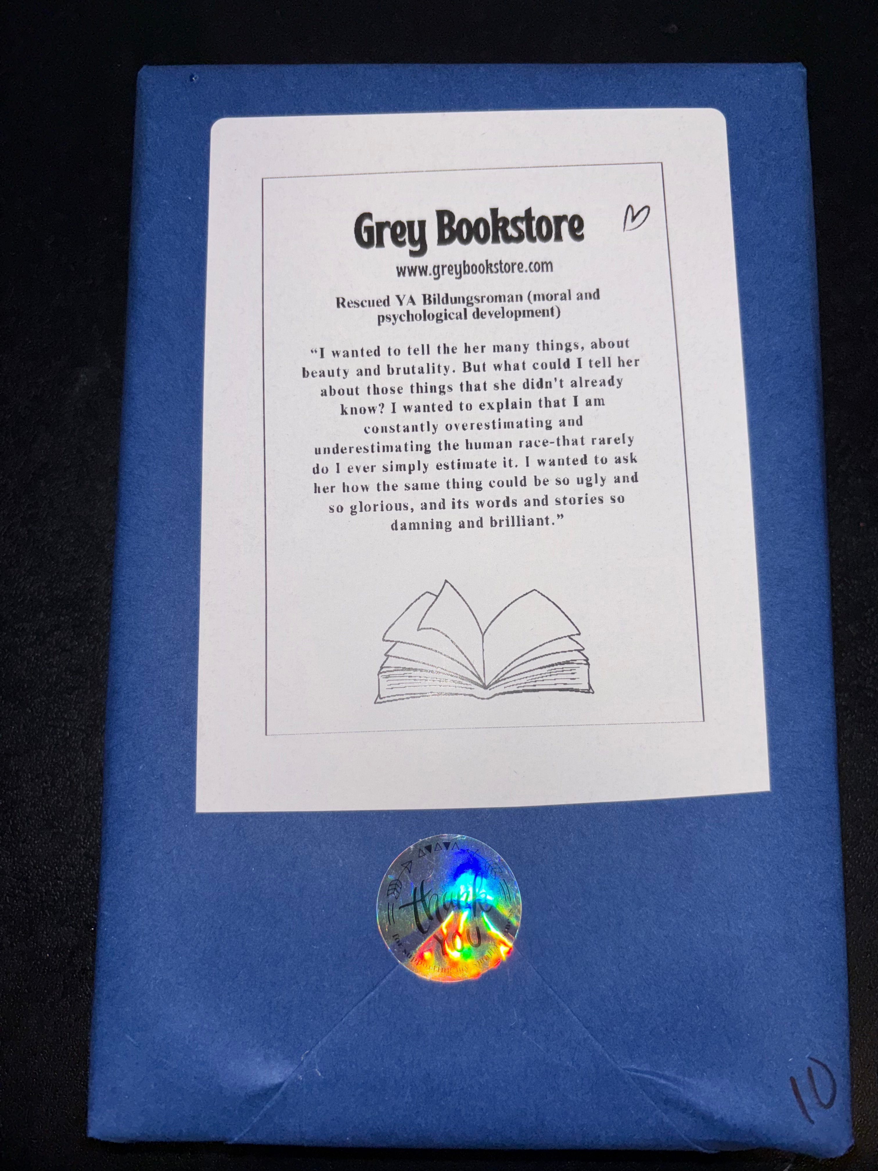 Blind Date with a Book #10 Rescued YA Bildungsroman (moral and psychological development)