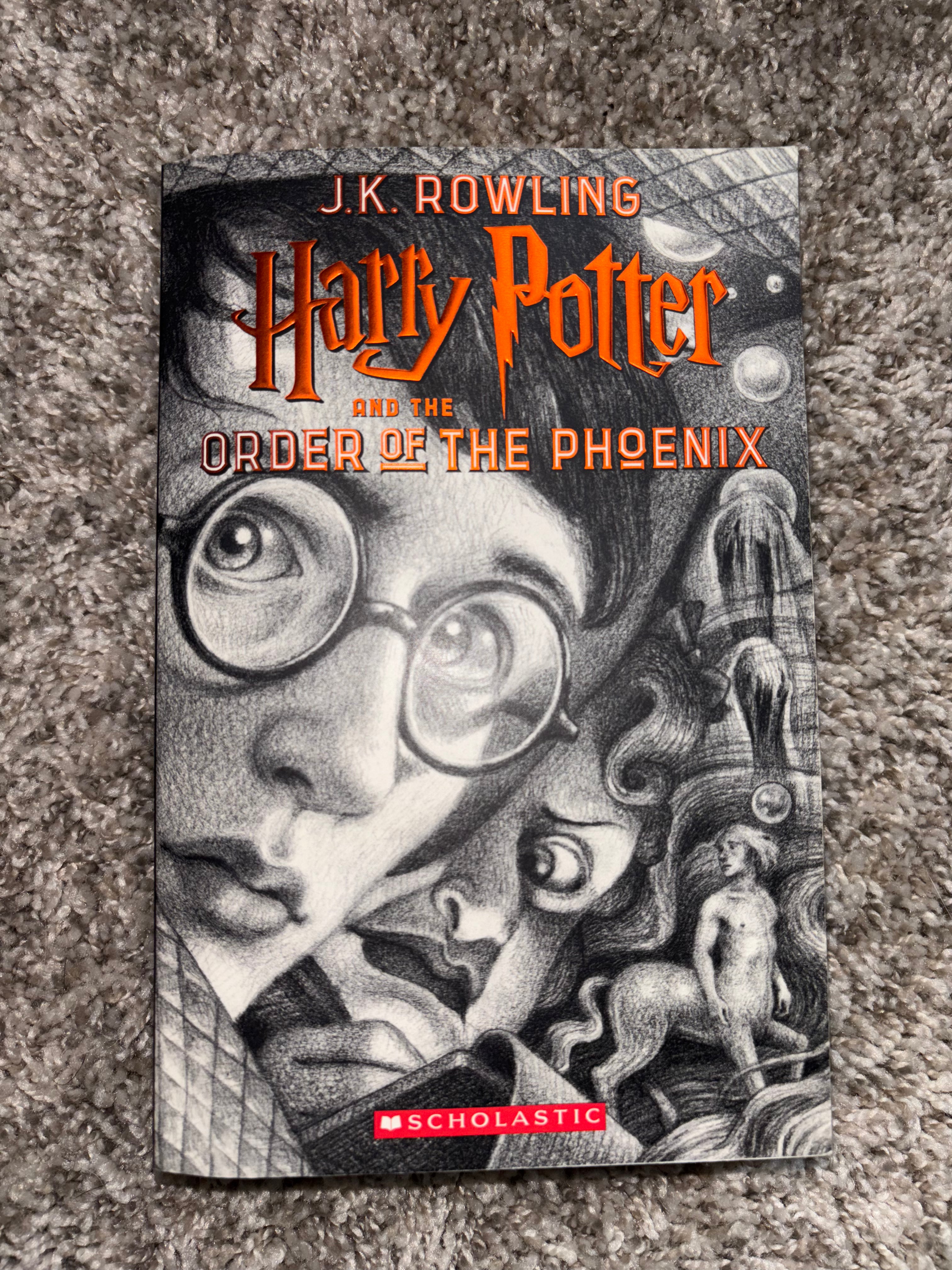 Harry Potter and the Order of the Phoenix 20th Anniversary cover (Book 5 of the Harry Potter series) by J.K. Rowling Tween/YA paperback (rescued)