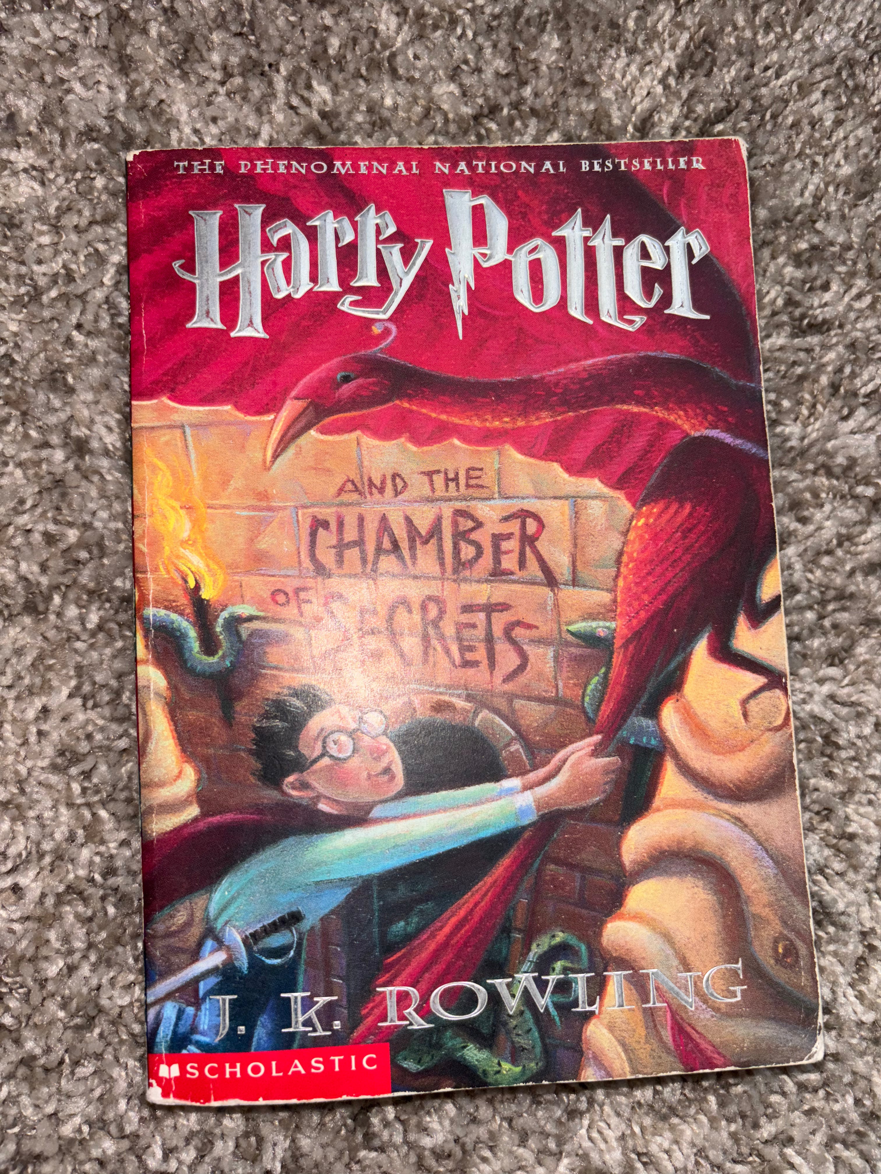 Harry Potter and the Chamber of Secret (Book 2 of Harry Potter series) by J.K. Rowling Tween/YA paperback (rescued) (2 different spine options)