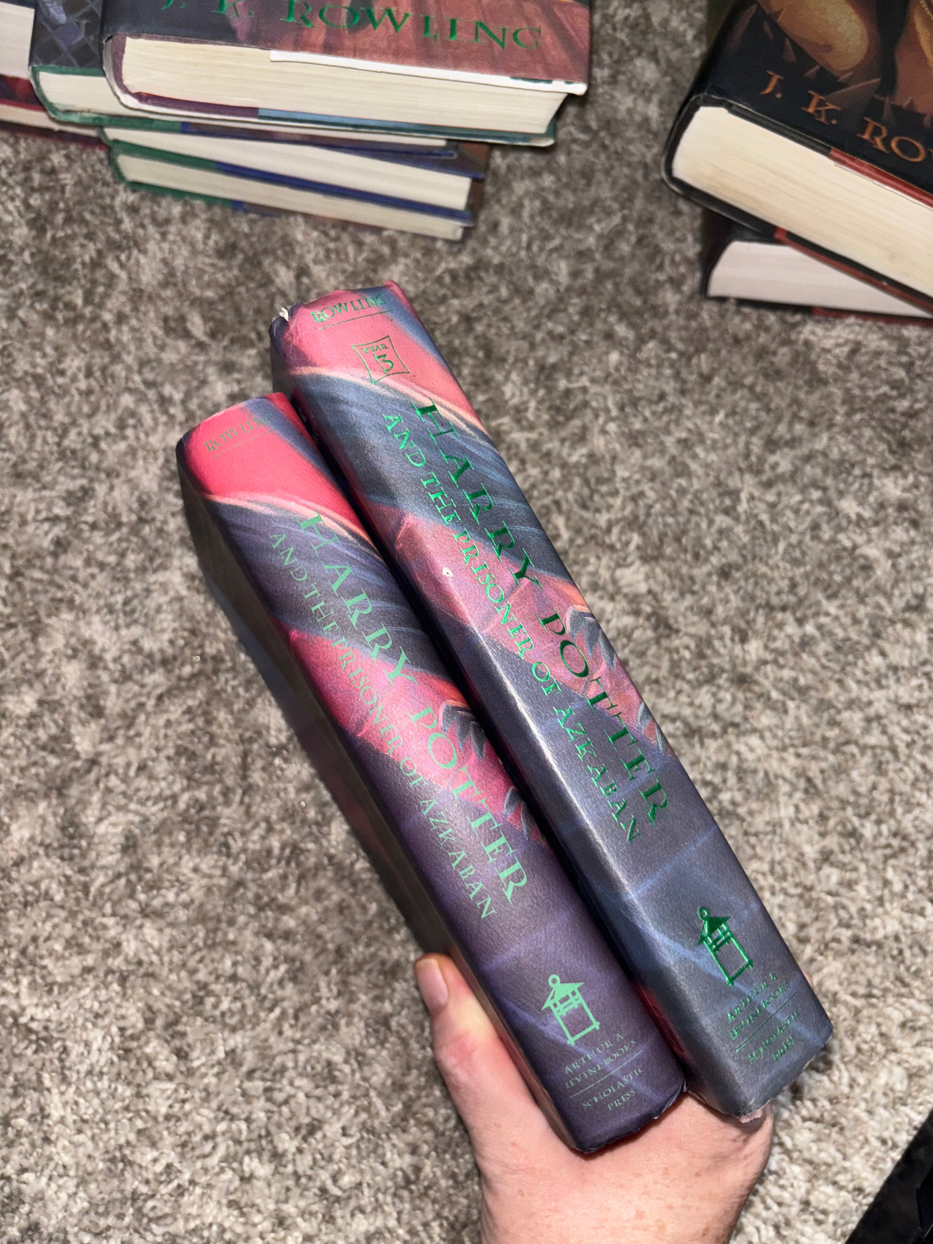 Harry Potter and the Prisoner of Azkaban (Book 3 of the Harry Potter series) by J.K. Rowling Tween/YA hardcover (rescued) (2 different spine options)