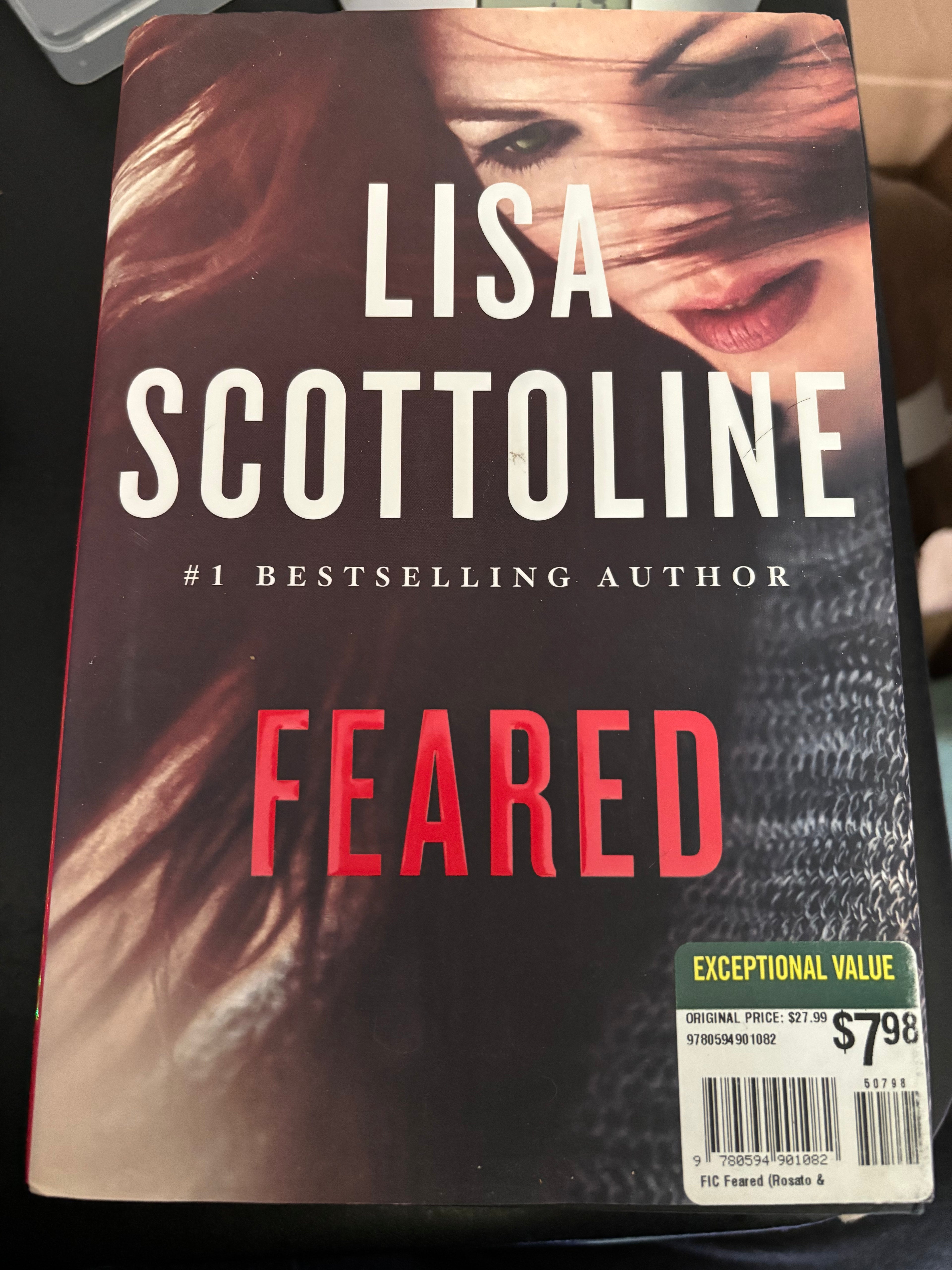 Feared (Book 6 of the Rosato & DiNunzio series) by Lisa Scottoline hardcover (rescued)