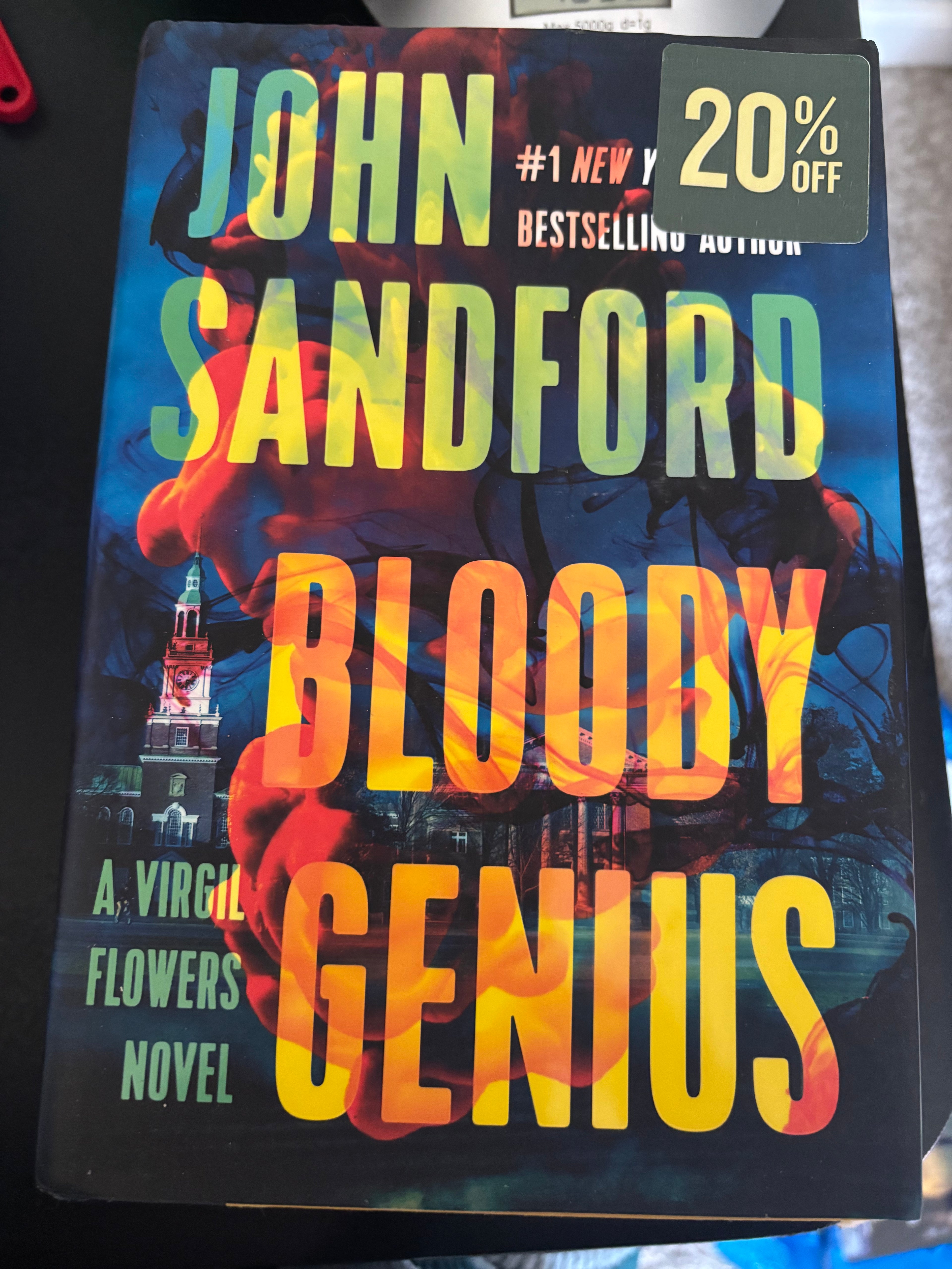 Bloody Genius (book 12 of the Virgil Flowers series) by John Sandford hardcover (rescued)