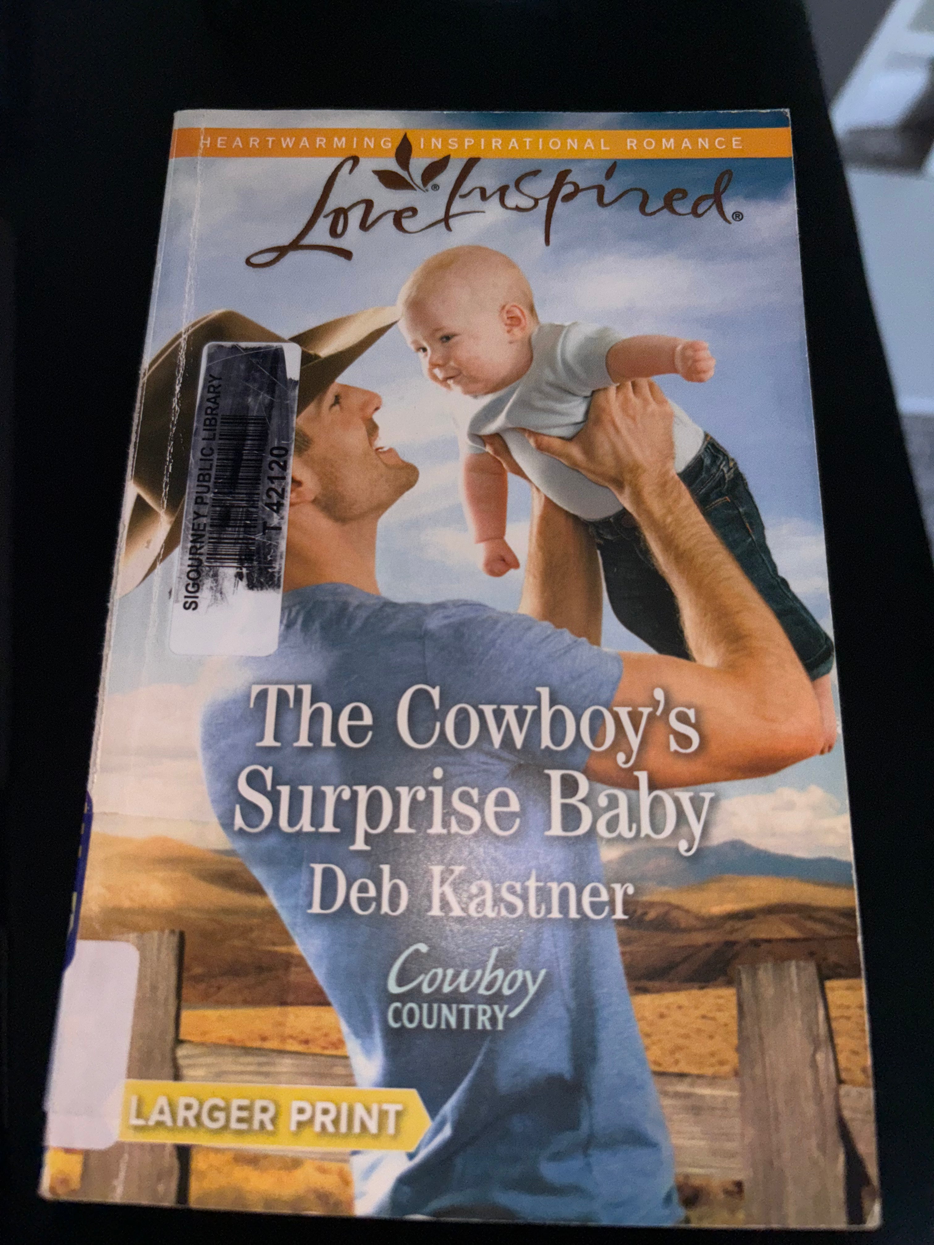 The Cowboy’s Surprise Baby (Book 3 of the Cowboy Country series) by Deb Kastner LARGE PRINT mass market (rescued)