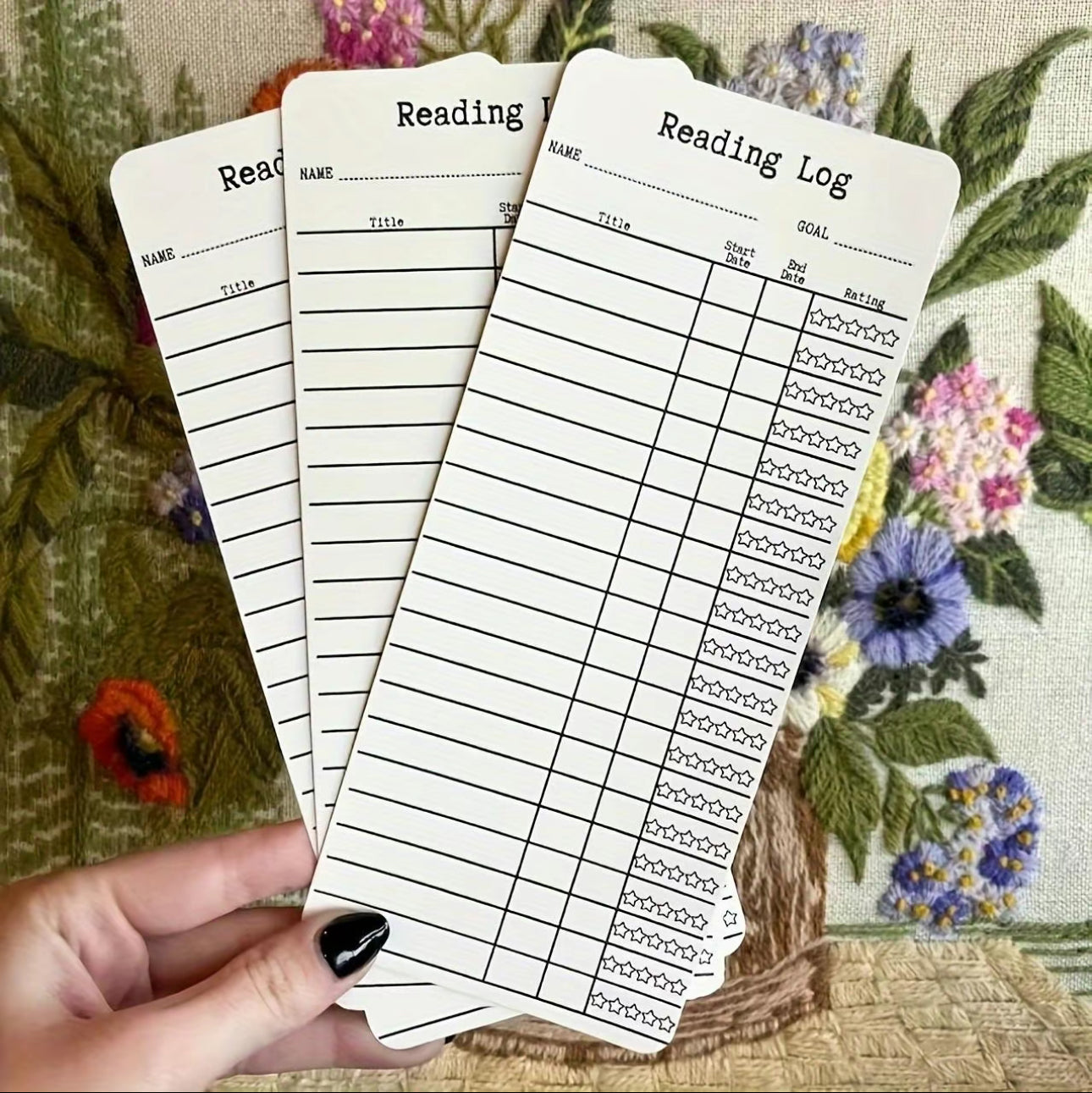 Book Reading log bookmark