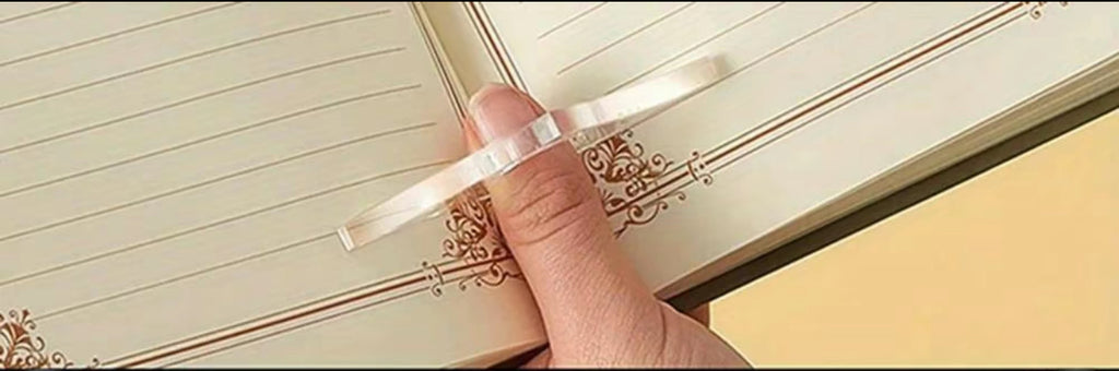 Thumb book page holder, clear acrylic, large thumb hole
