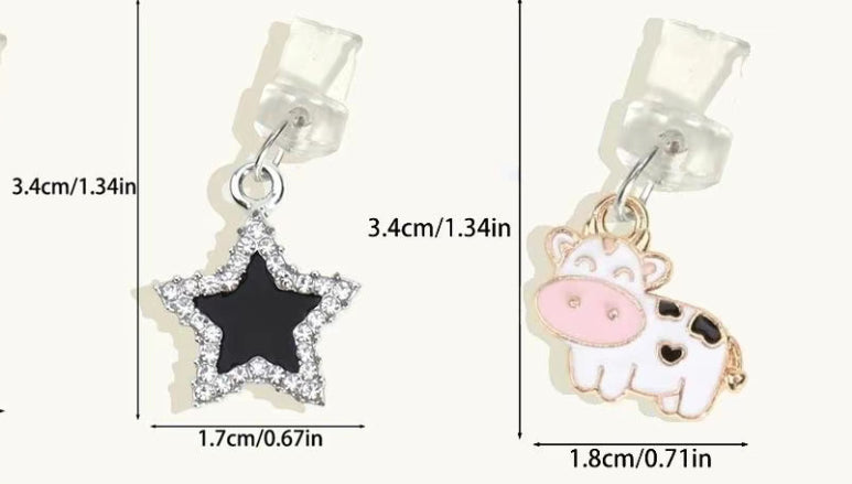 Charms for Kindle (type c) Music Note, Cow, Flower, Star