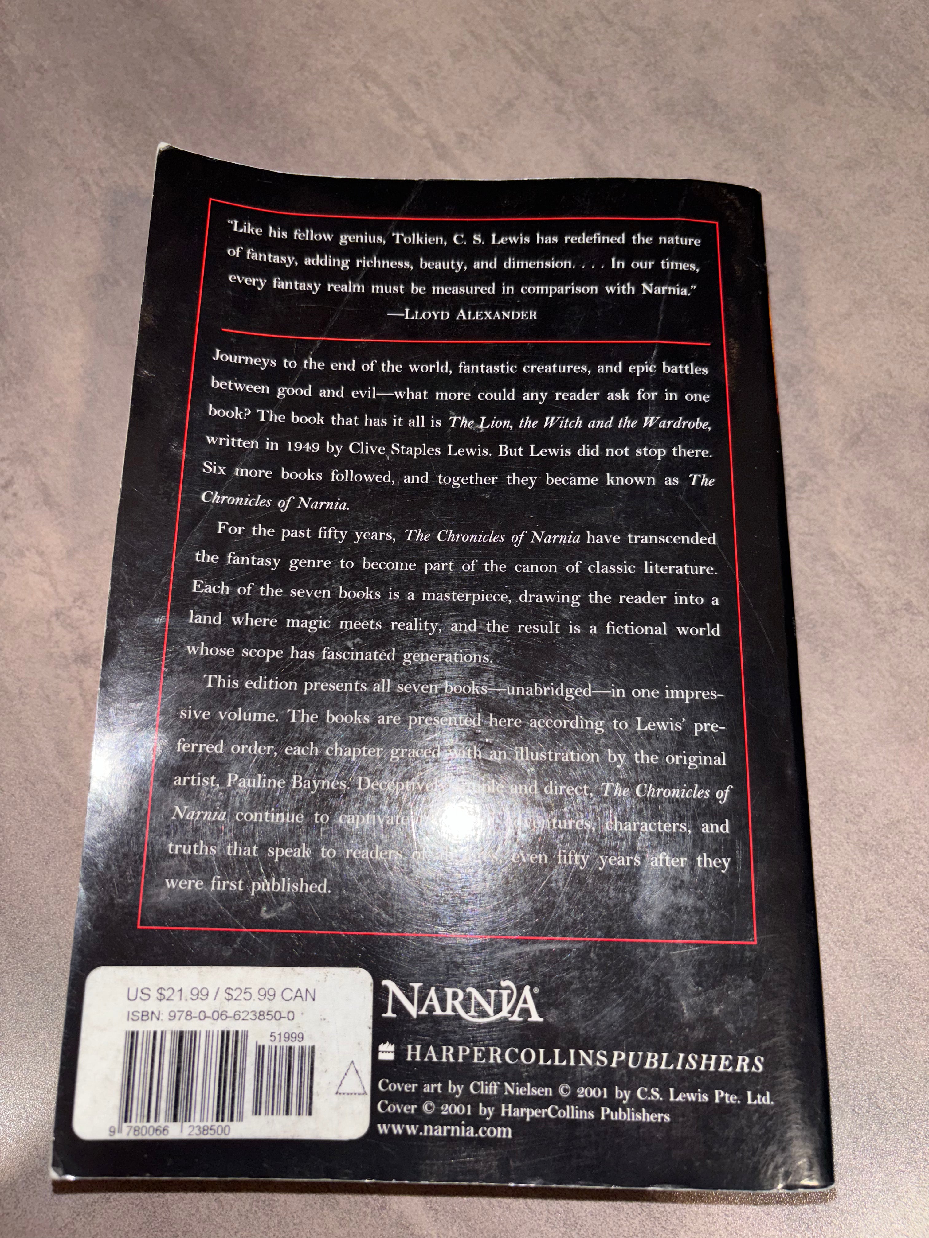 The Chronicles of Narnia by C.S. Lewis rescued/paperback FIRST EDITION (tween/middle school)