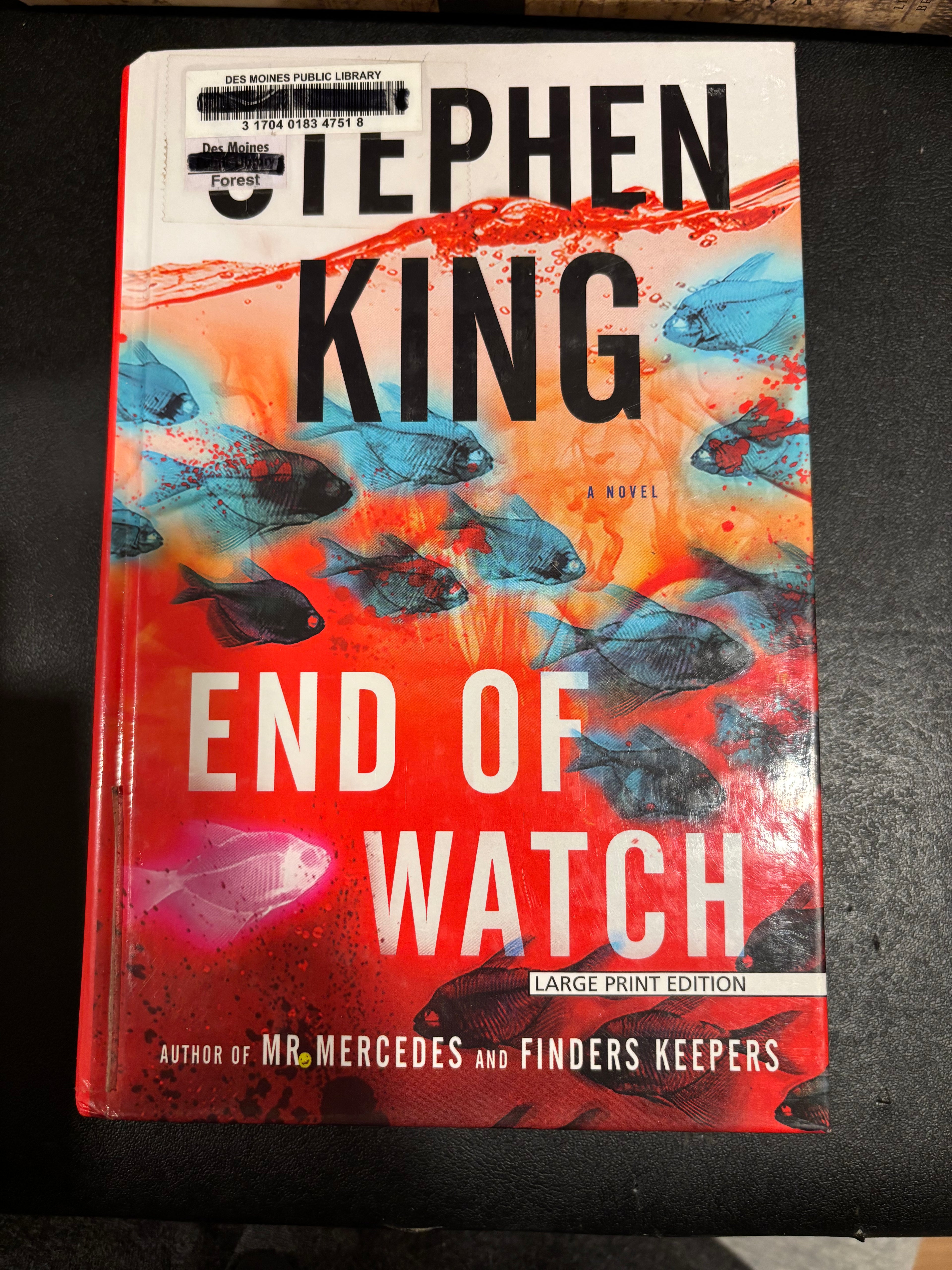 End of Watch by Stephen King hardcover Large Print (rescued library copy)