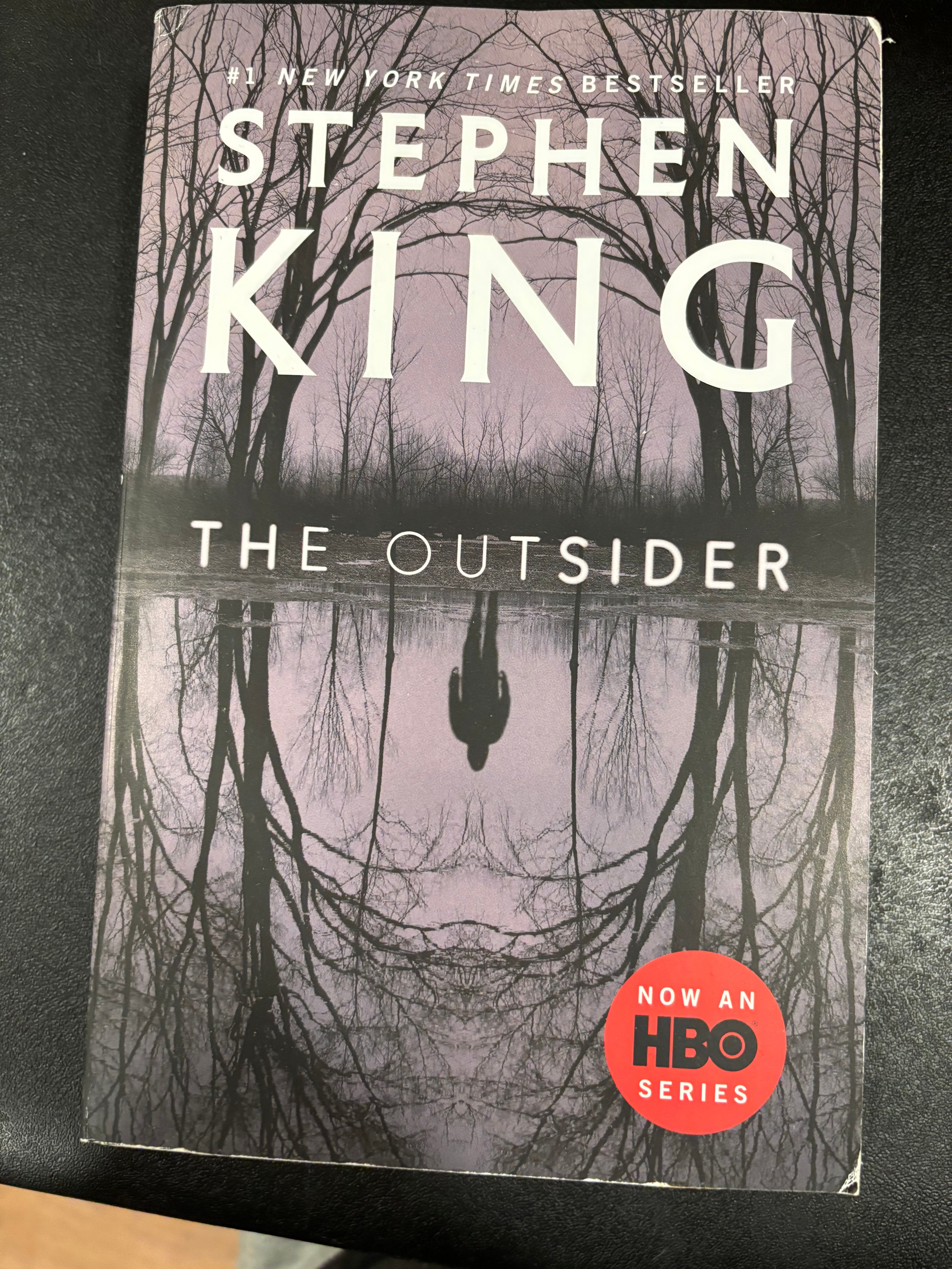 The Outsider by Stephen King paperback (movie tie in cover)